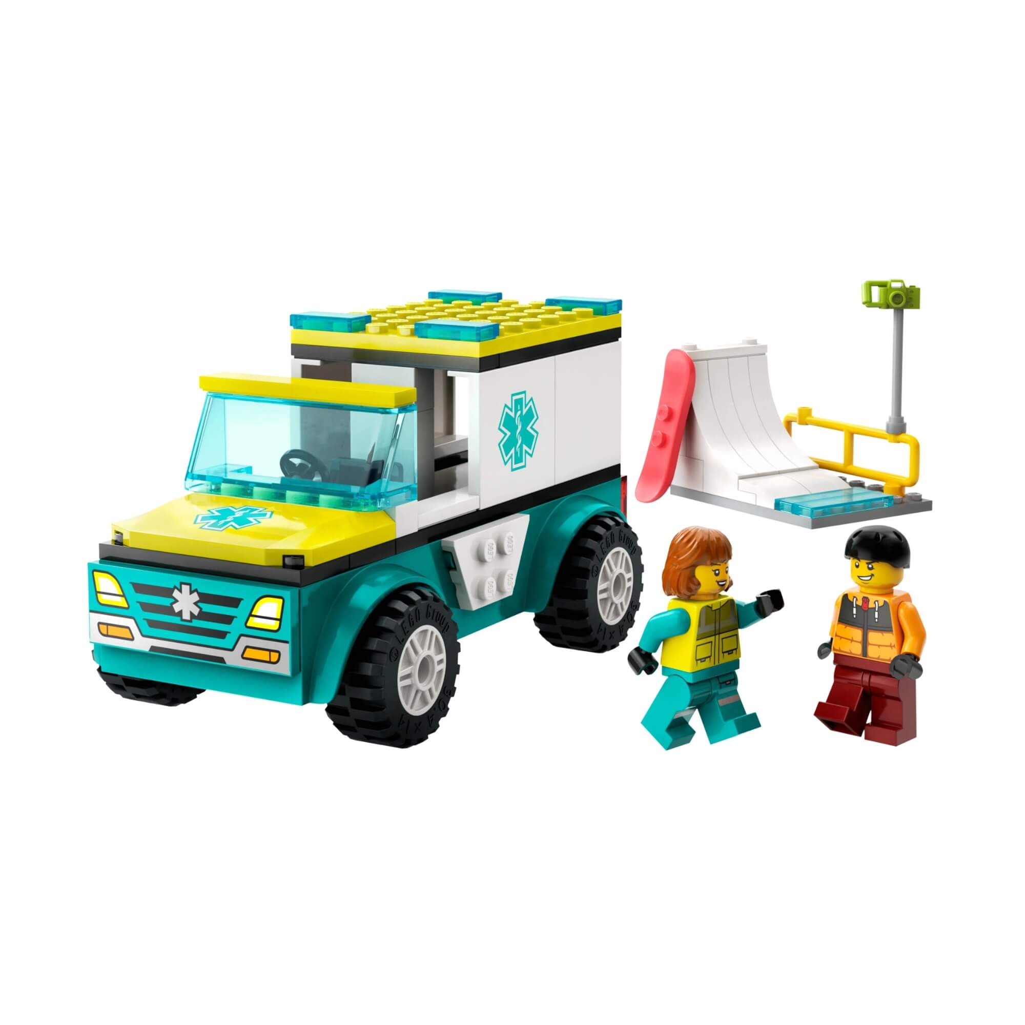 LEGO City Ambulância de Emergência e Snowboarder 79 Peças - 4111160403