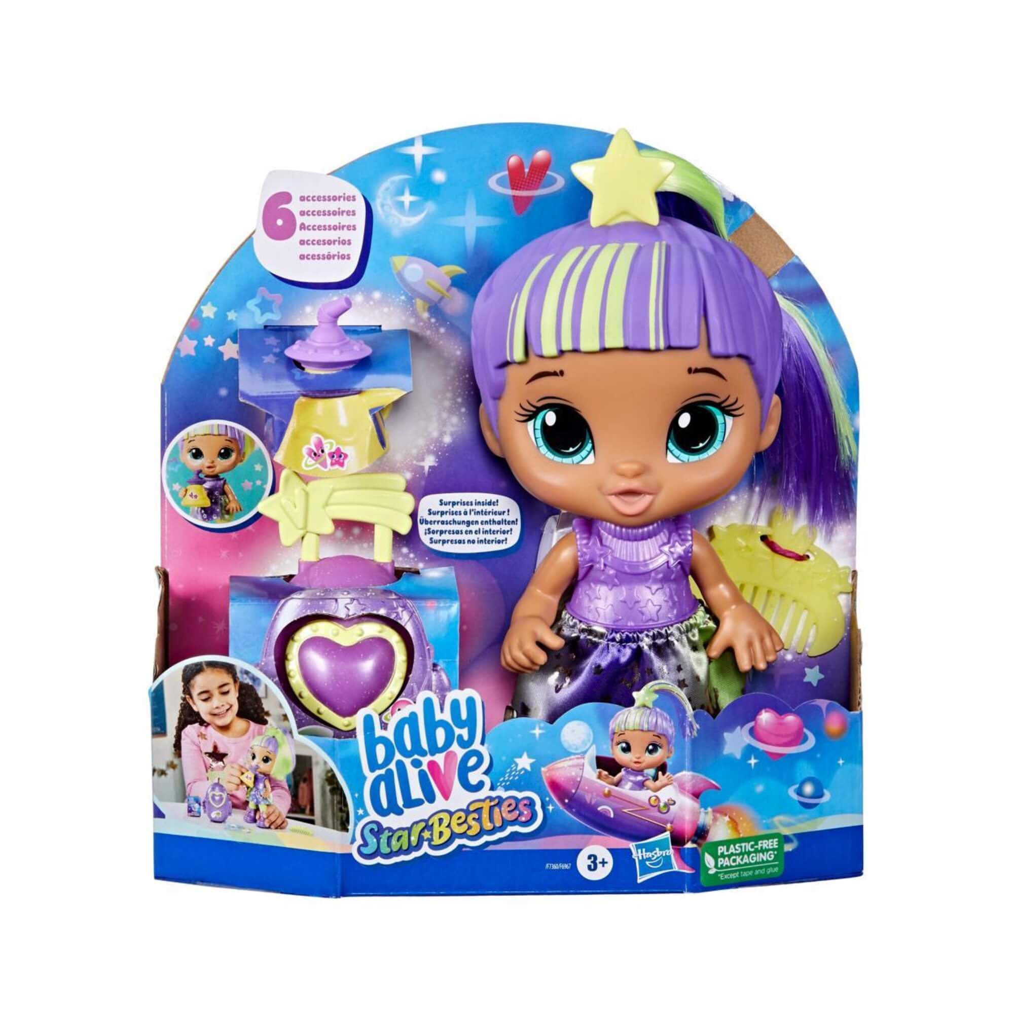 Boneca Infantil Baby Alive Star Besties Lovely Luna Hasbro - 17549