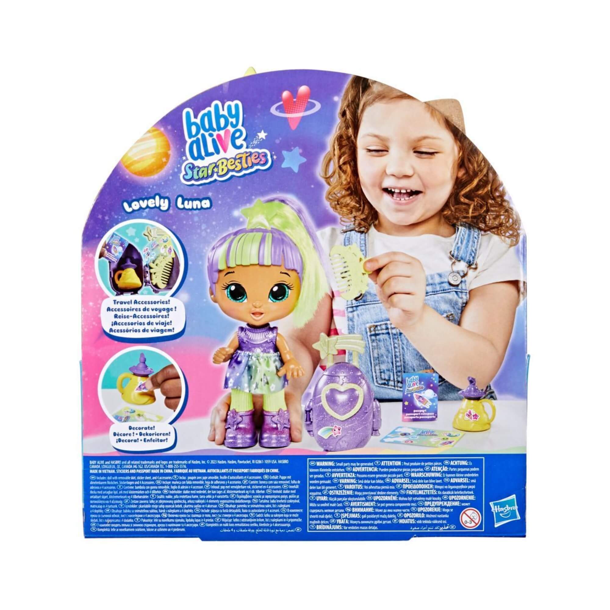 Boneca Infantil Baby Alive Star Besties Lovely Luna Hasbro - 17549