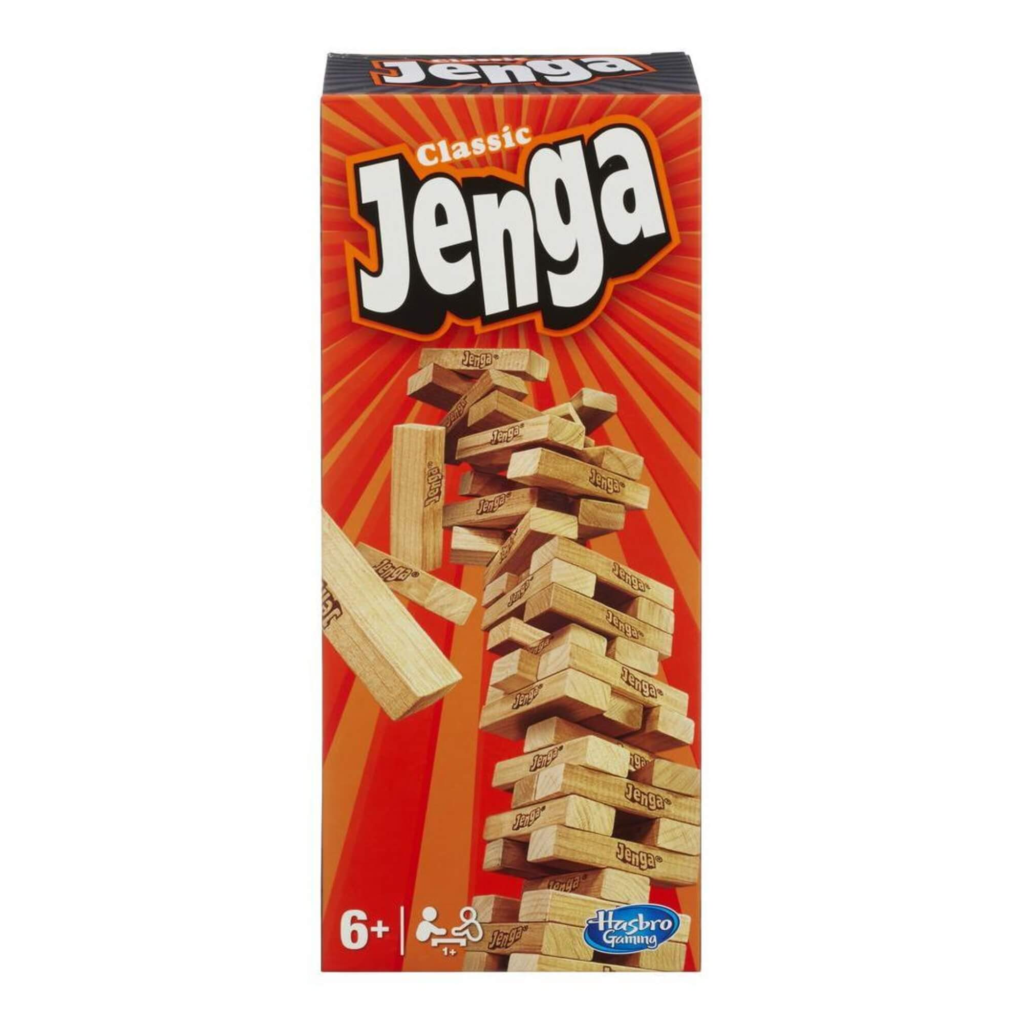 Jogo Jenga Clássico - Jogo de Torre para 1 ou mais Jogadores Hasbro - 8526