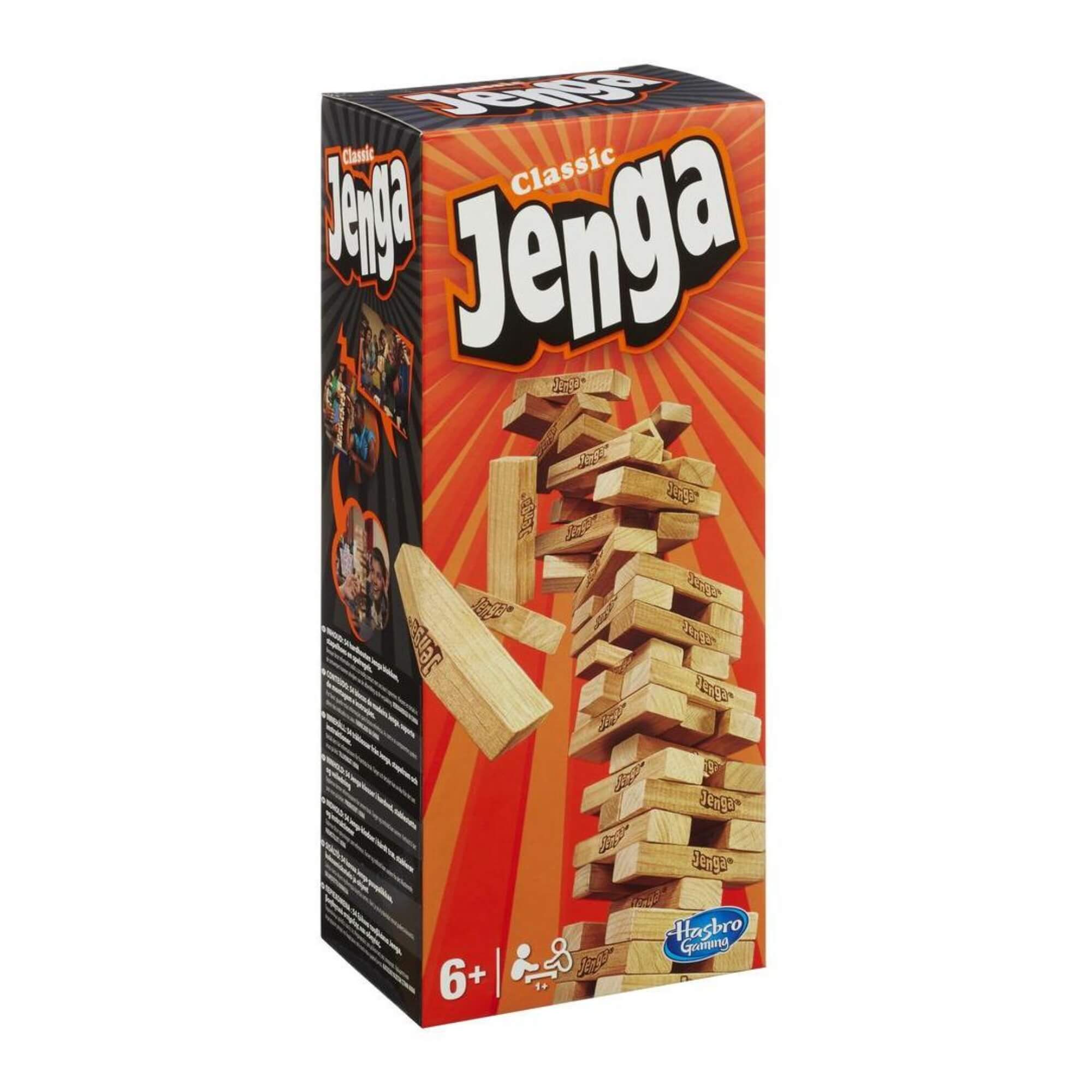 Jogo Jenga Clássico - Jogo de Torre para 1 ou mais Jogadores Hasbro - 8526