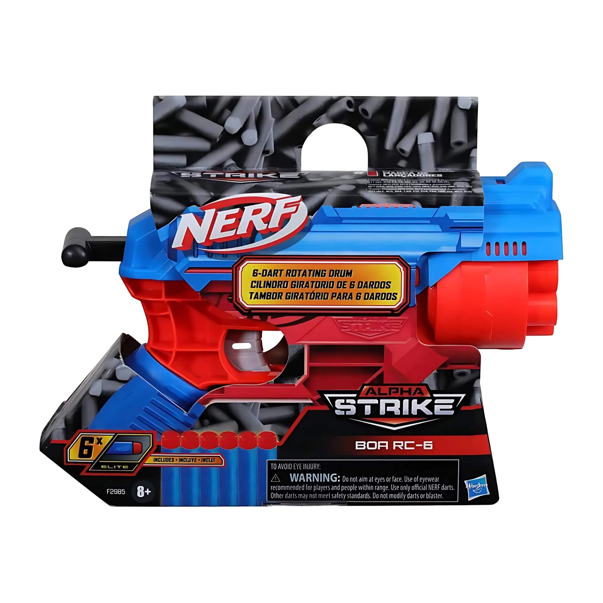 Brinquedo Infantil Nerf Alpha Lançador de Dardo Strike Boa RC 6 Hasbro - 16766