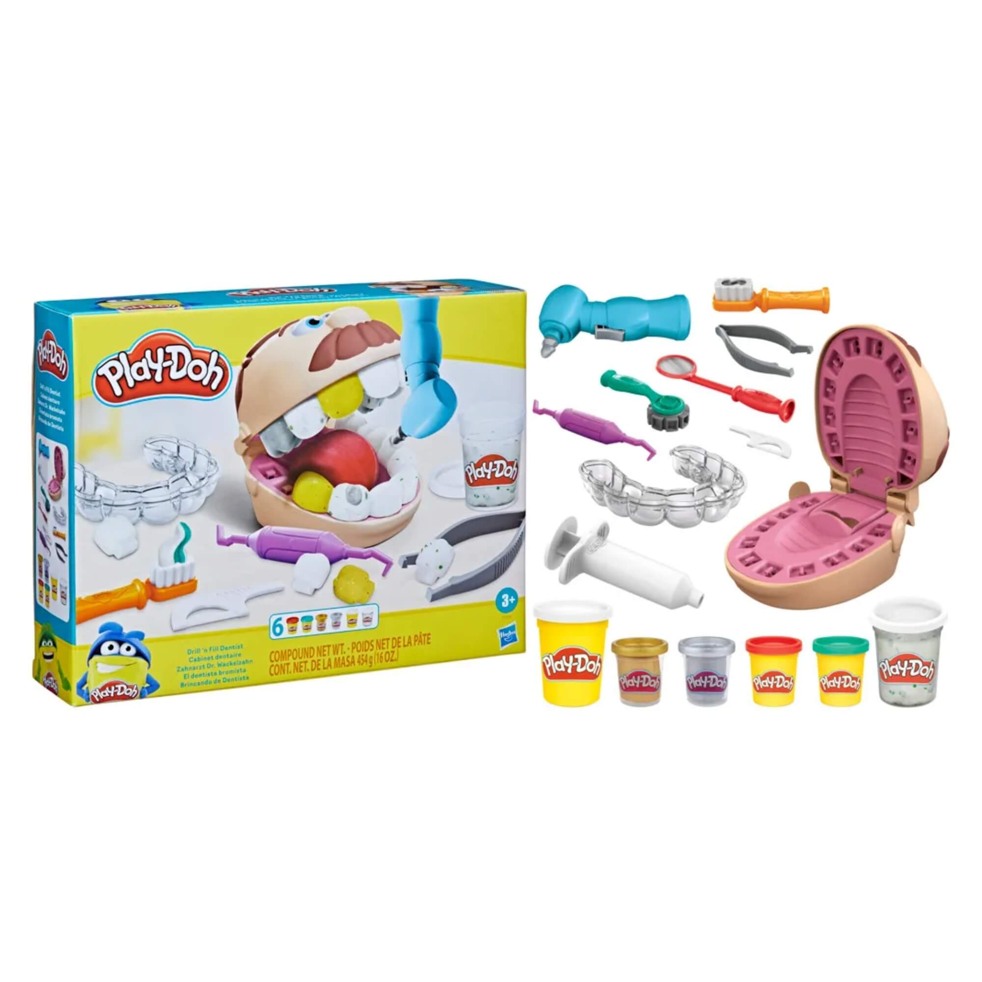 Brinquedo Infantil Massinha de Modelar Brincando de Dentista Play Doh Hasbro - 15717