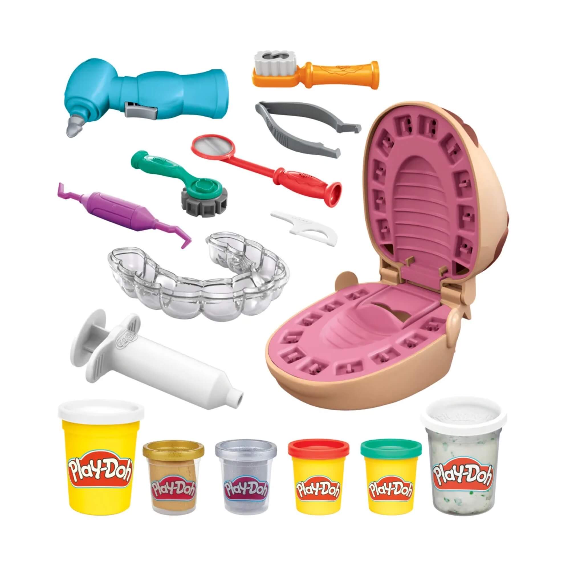 Brinquedo Infantil Massinha de Modelar Brincando de Dentista Play Doh Hasbro - 15717