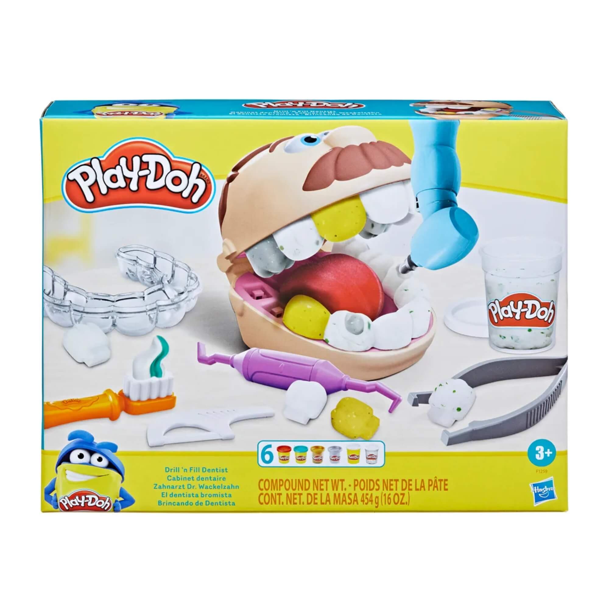 Brinquedo Infantil Massinha de Modelar Brincando de Dentista Play Doh Hasbro - 15717