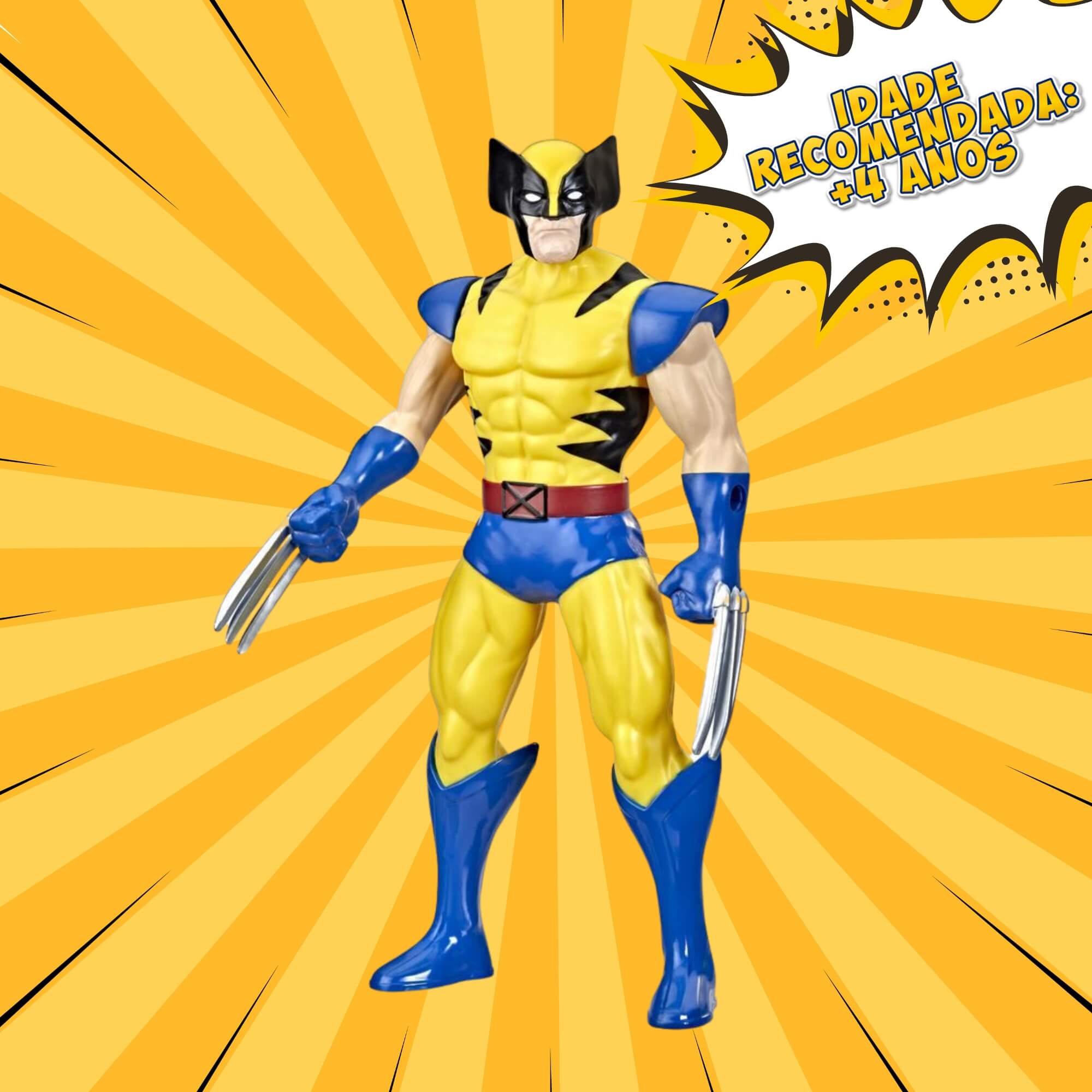 Boneco Wolverine X-Men Evolution Articulado 24cm Hasbro - 16742
