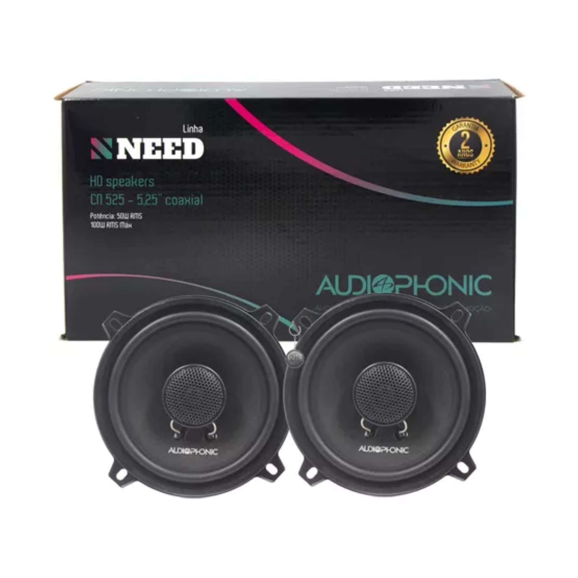 Kit Coaxial Need CN 525 5,25" Polegadas 100W Audiophonic - 00449