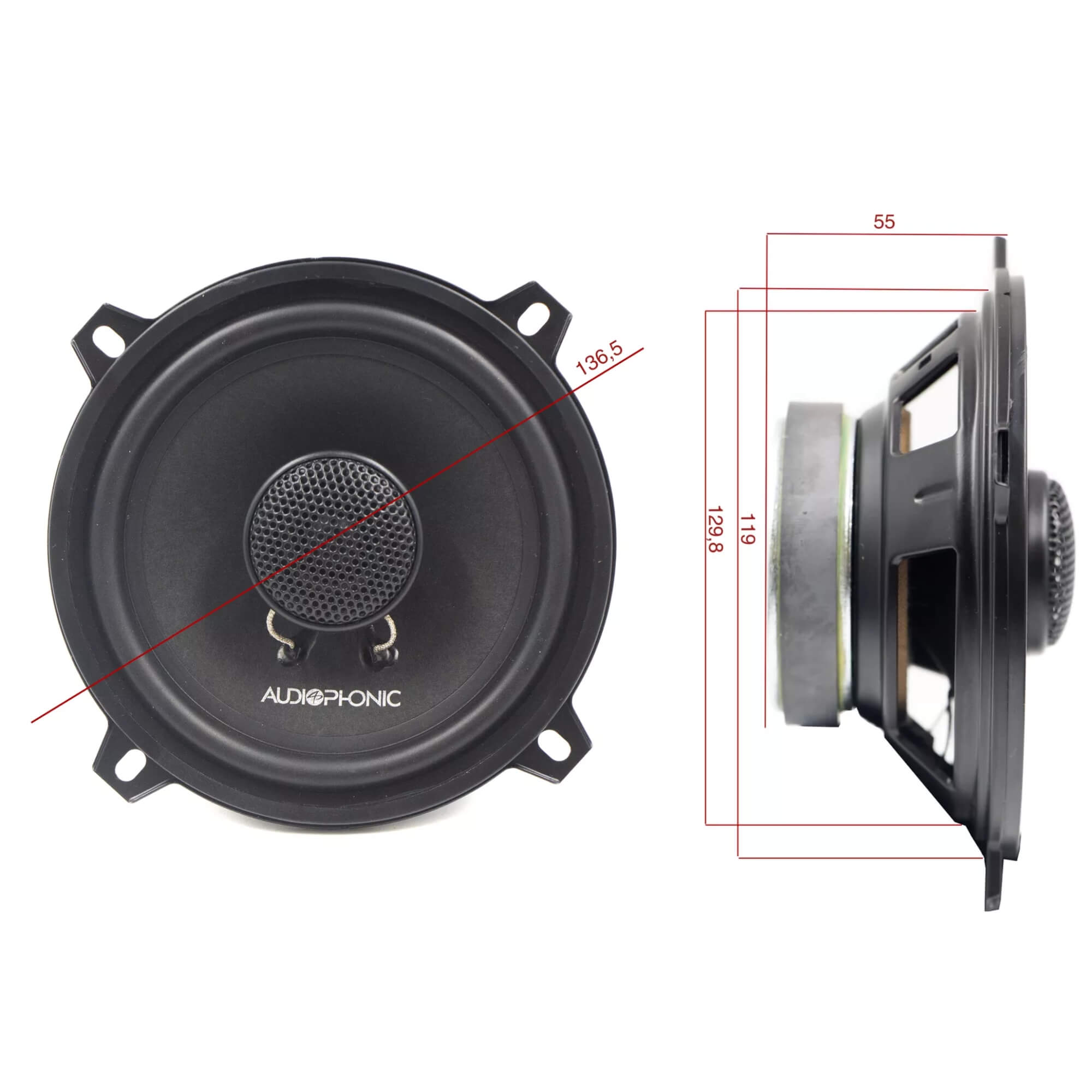 Kit Coaxial Need CN 525 5,25" Polegadas 100W Audiophonic - 00449
