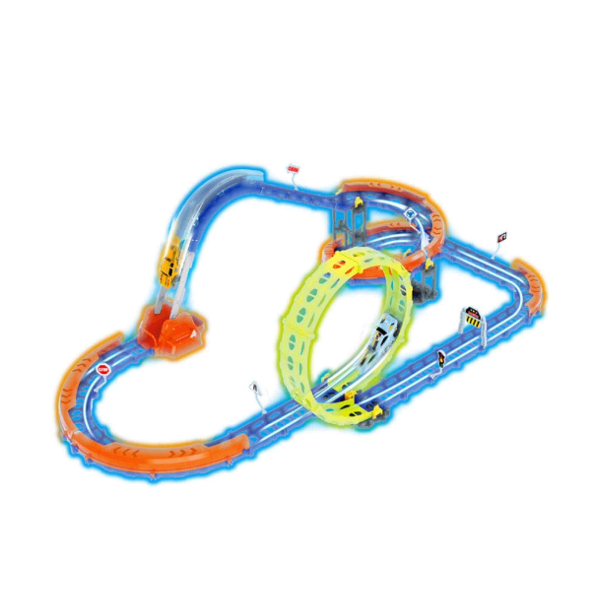Pista de Carrinho de Corrida Glow Speed Track Com 52 Peças Zippy Toys - 9170