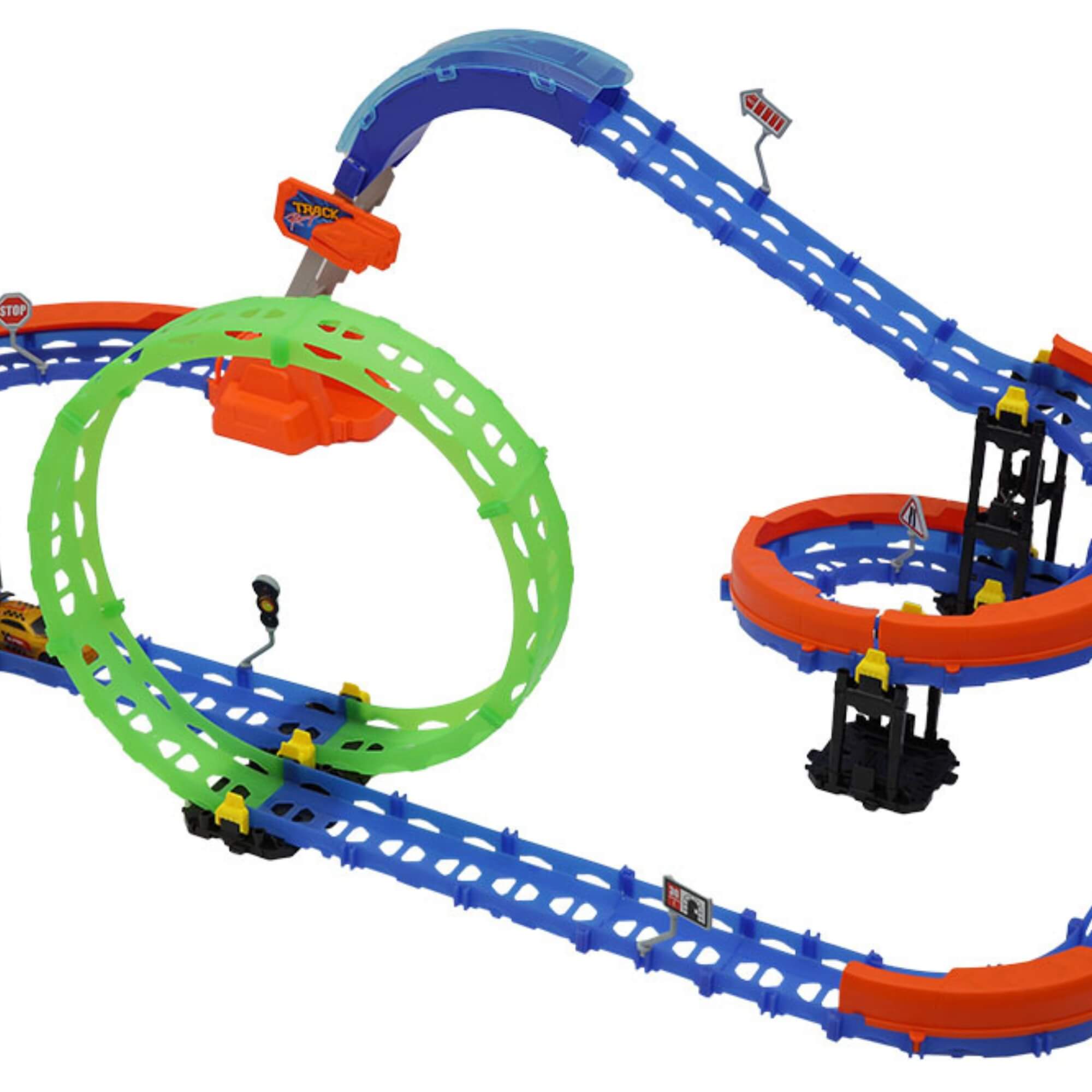 Pista de Carrinho de Corrida Glow Speed Track Com 52 Peças Zippy Toys - 9170