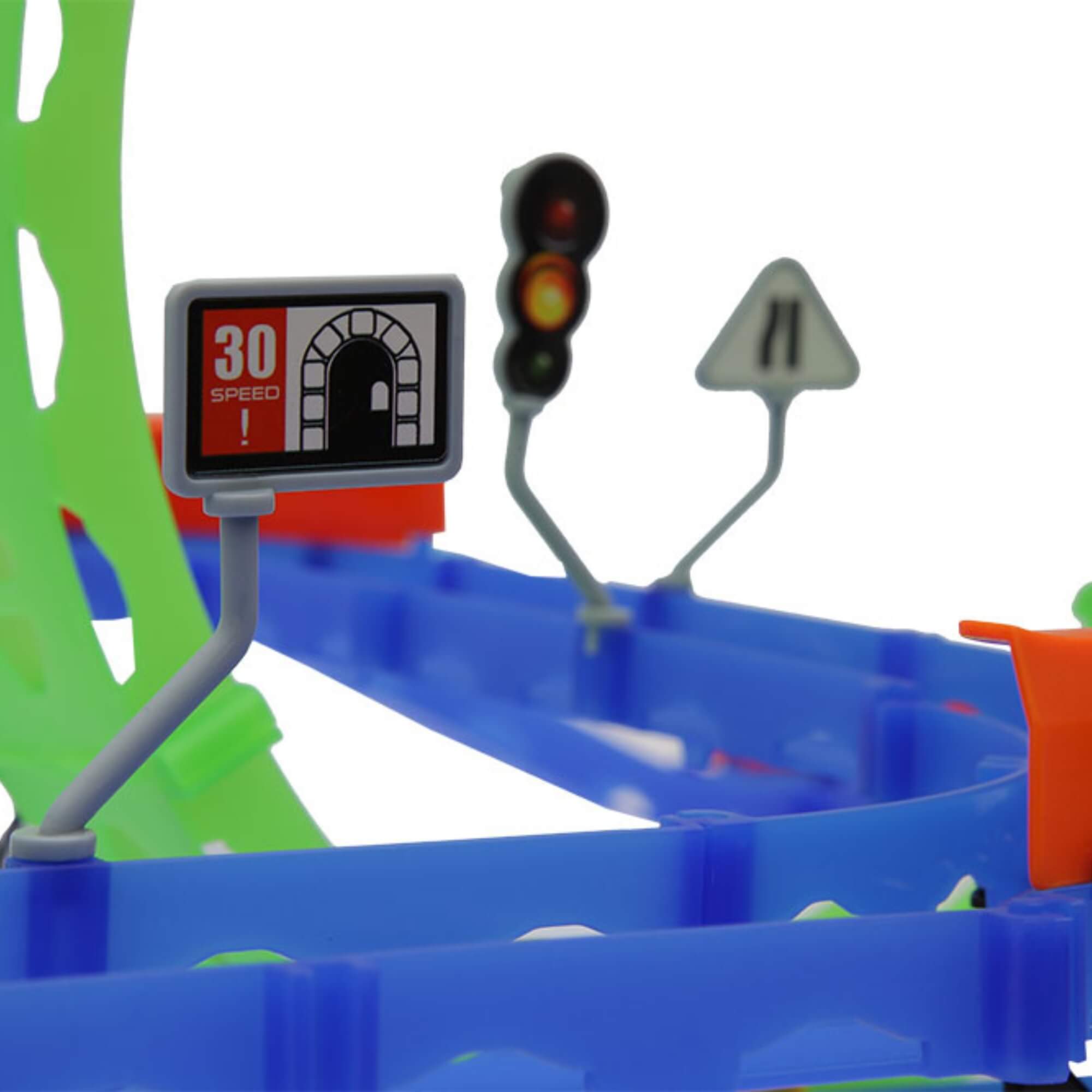 Pista de Carrinho de Corrida Glow Speed Speed Track 63 Peças Giro 360 Zippy Toys - 9171