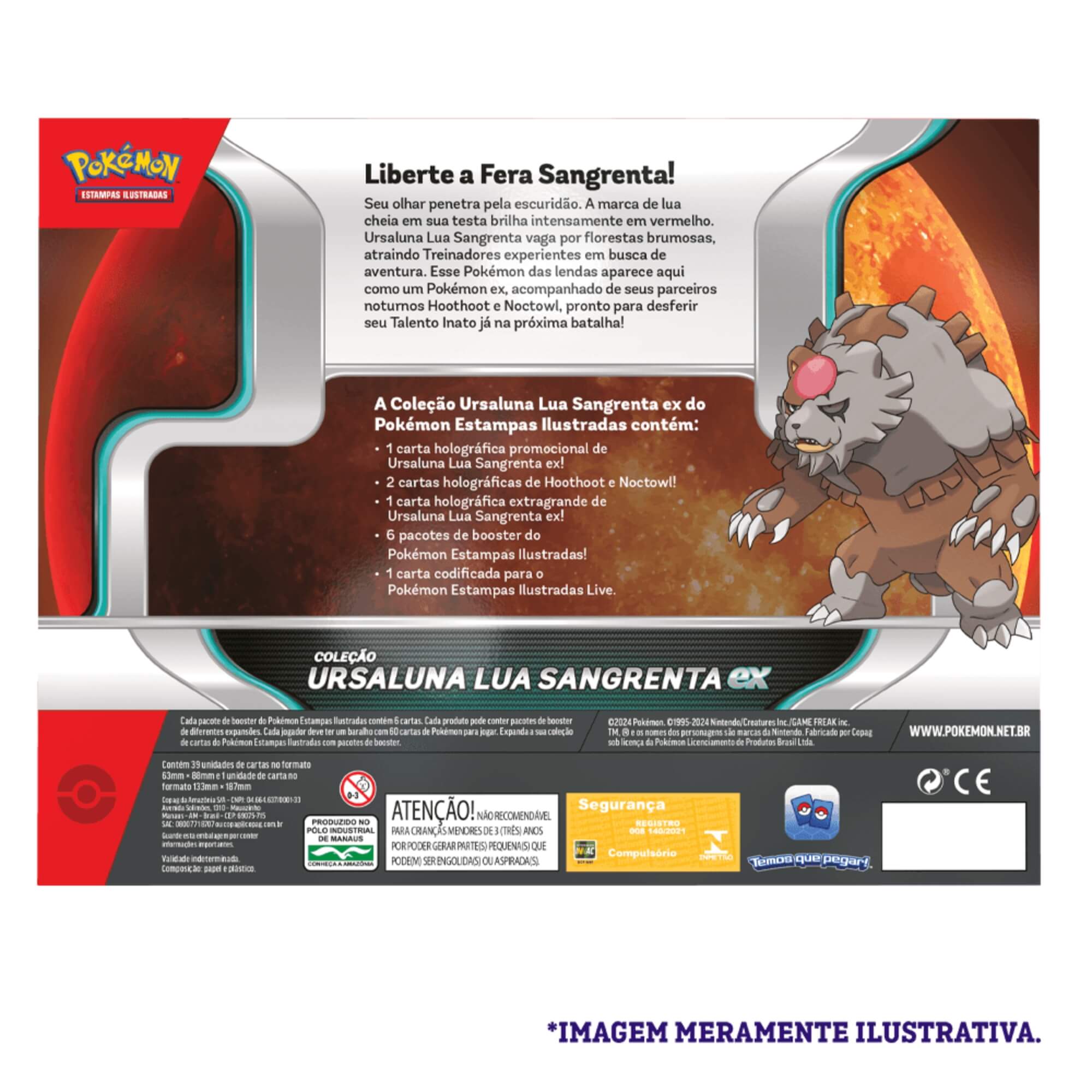 Box Pokémon Ursaluna Lua Sangrenta EX Copag - 34516