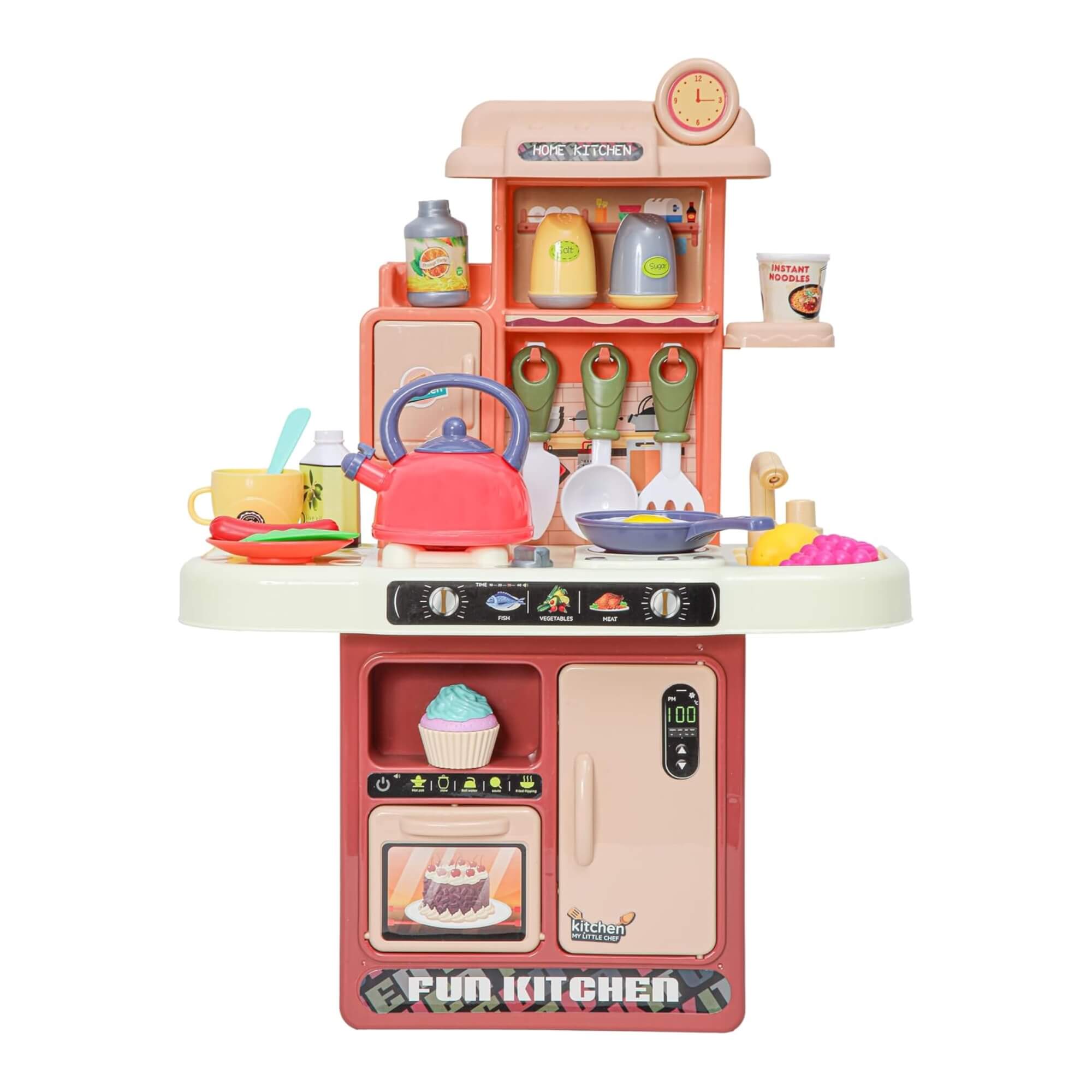 Brinquedo Infantil Kit Cozinha Casa Encantada Bege com 34 Peças Zippy Toys - 9278