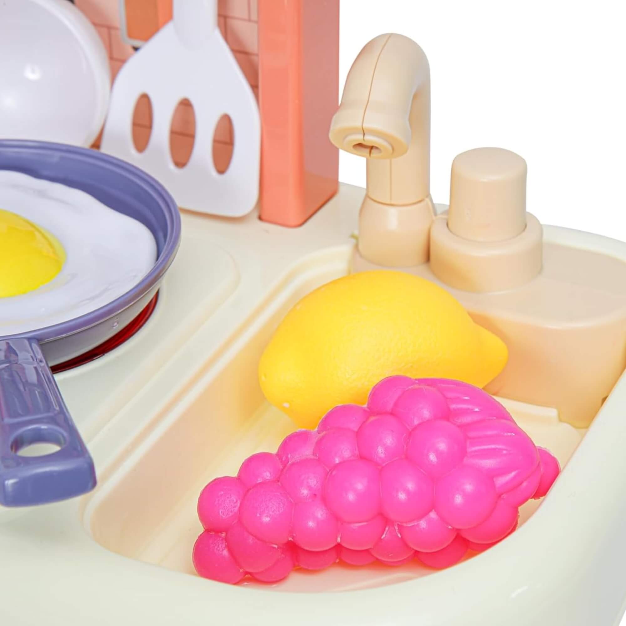 Brinquedo Infantil Kit Cozinha Casa Encantada Bege com 34 Peças Zippy Toys - 9278