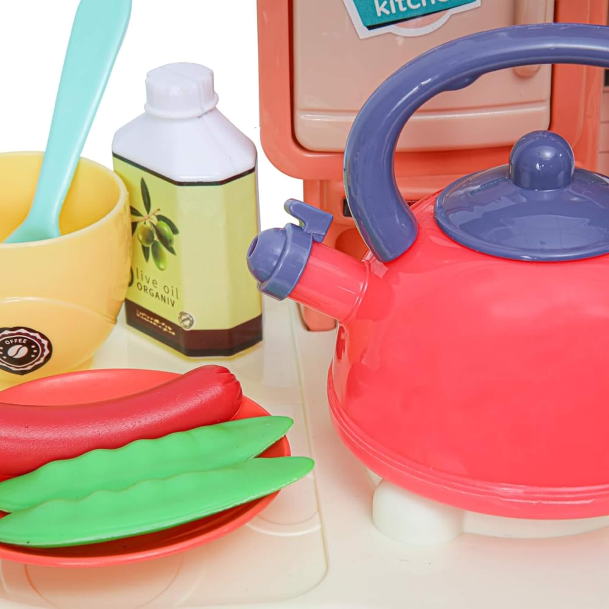 Brinquedo Infantil Kit Cozinha Casa Encantada Bege com 34 Peças Zippy Toys - 9278
