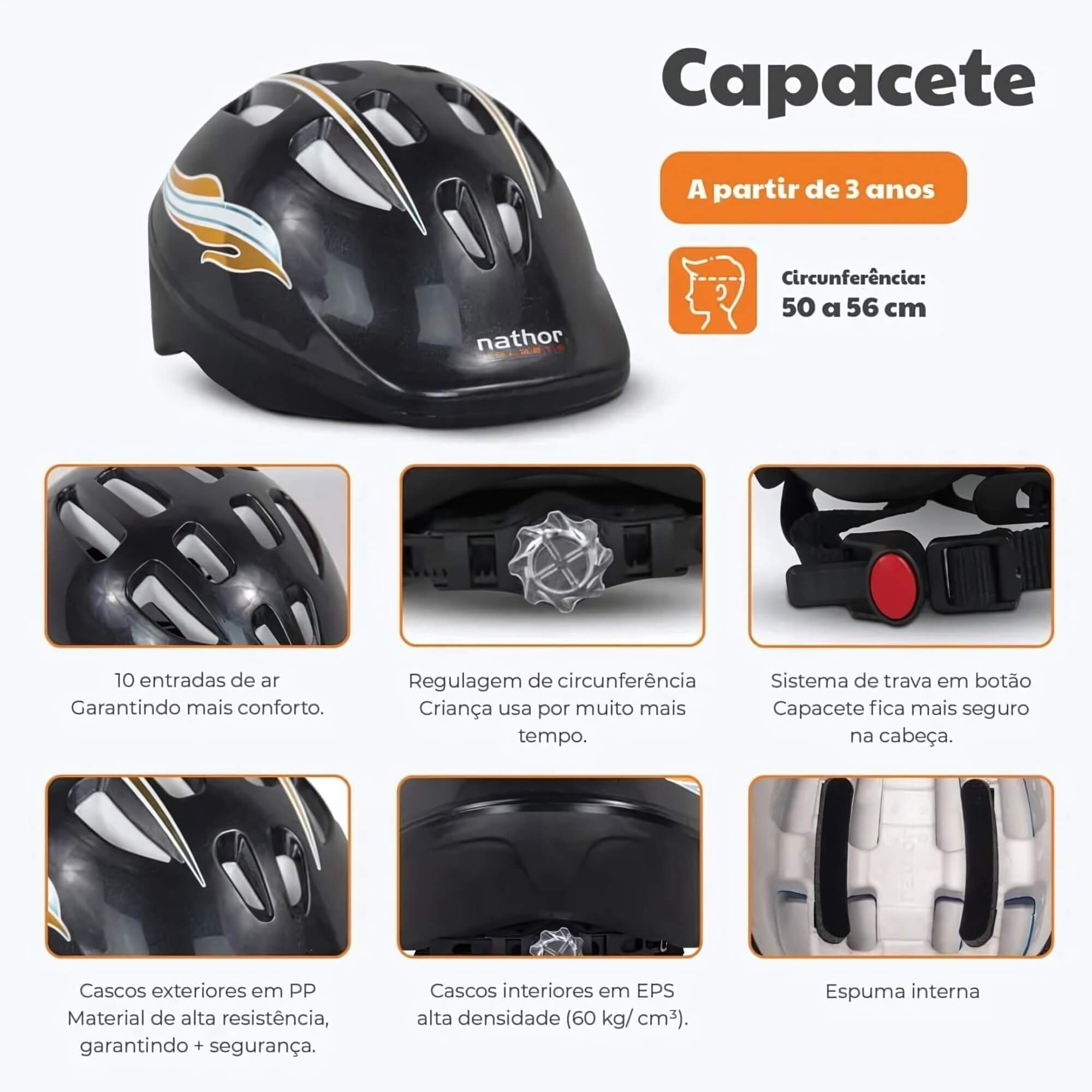 COMP Kit Bicicleta Infantil Aro 16" com Rodinhas A Pequena Sereia + Capacete Rosa Princesas Nathor