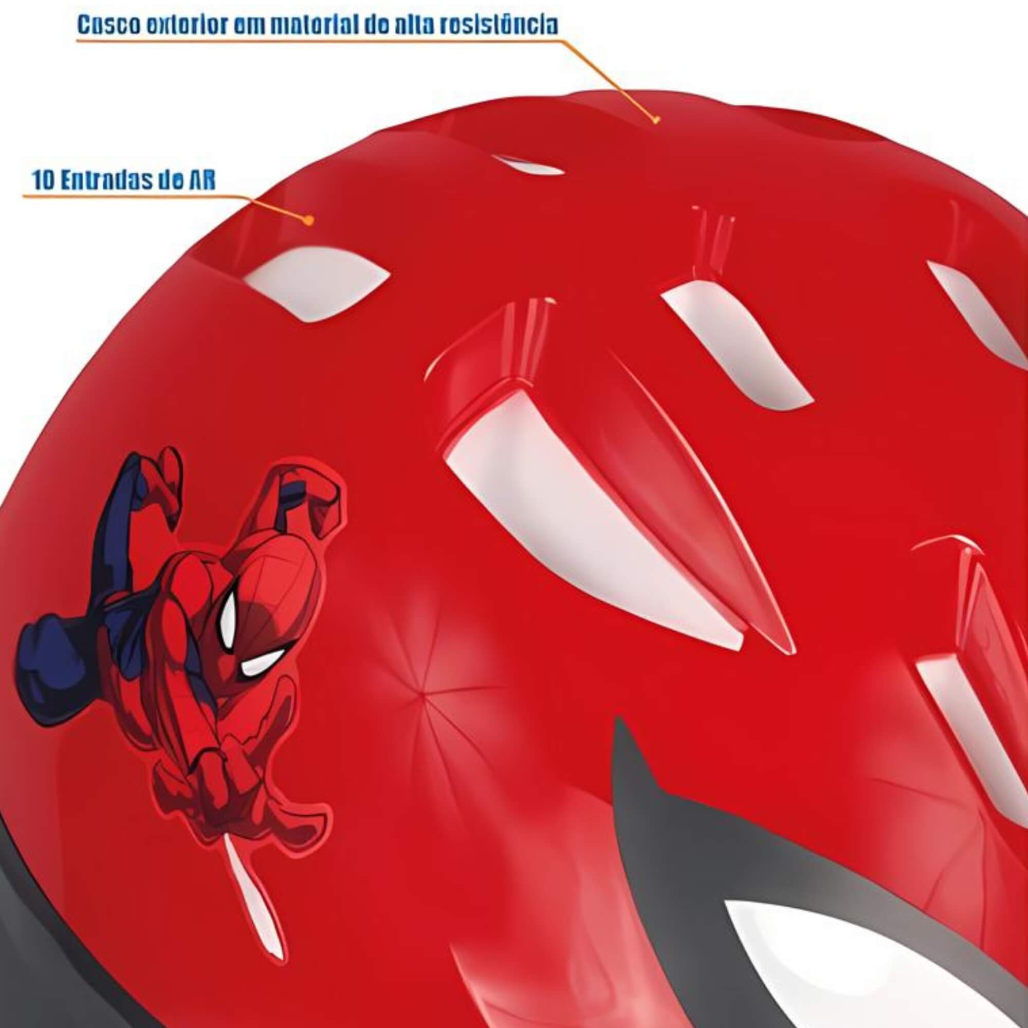 COMP Kit Bicicleta Infantil Aro 16" Homem de Ferro + Capacete Homem Aranha Nathor
