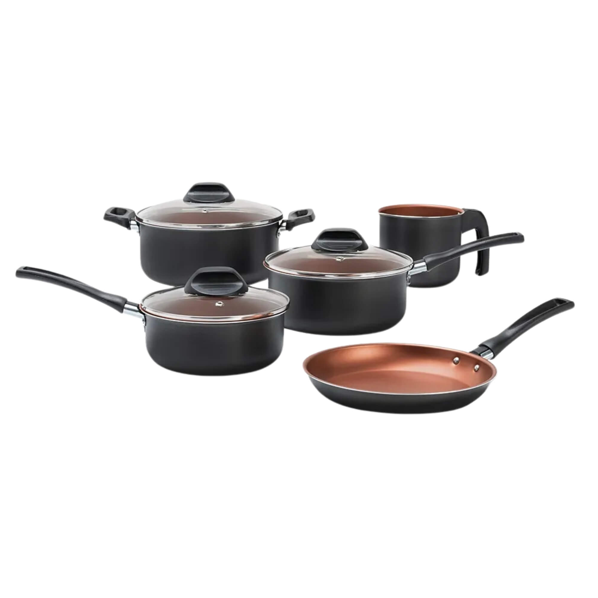 Jogo de Panelas Antiaderente Pro-Flon 5 Peças Topázio Cinza Range Brinox - 7233/101