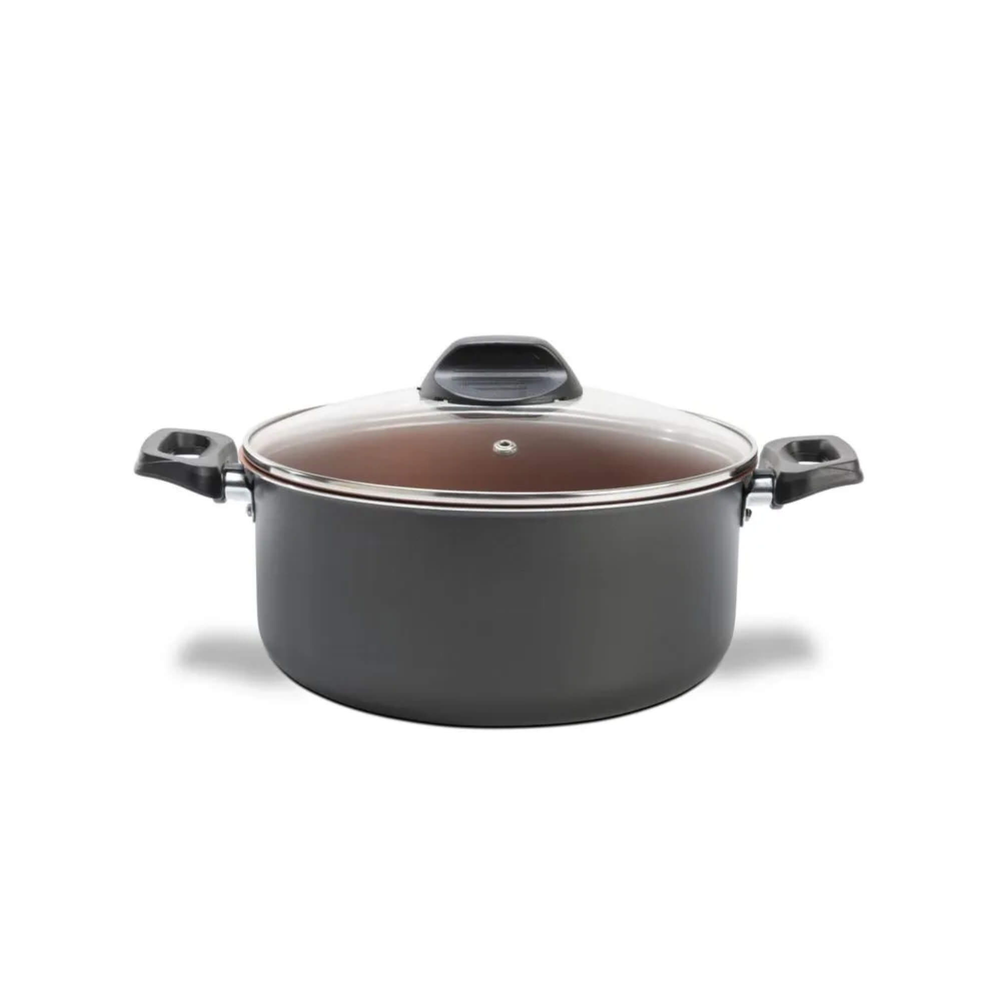 Jogo de Panelas Antiaderente Pro-Flon 5 Peças Topázio Cinza Range Brinox - 7233/101