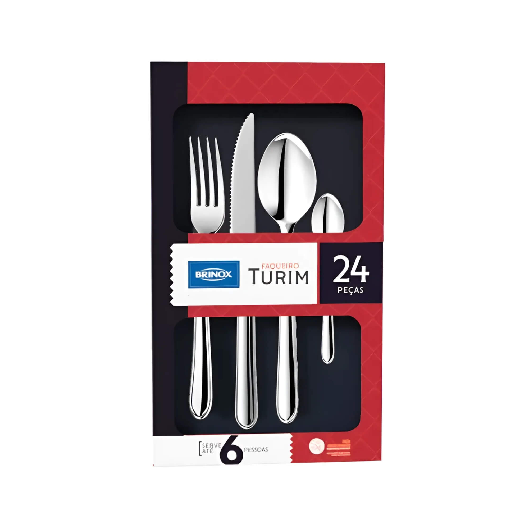 Faqueiro 24 Peças Compacto Turim Inox Brinox - 5111/142