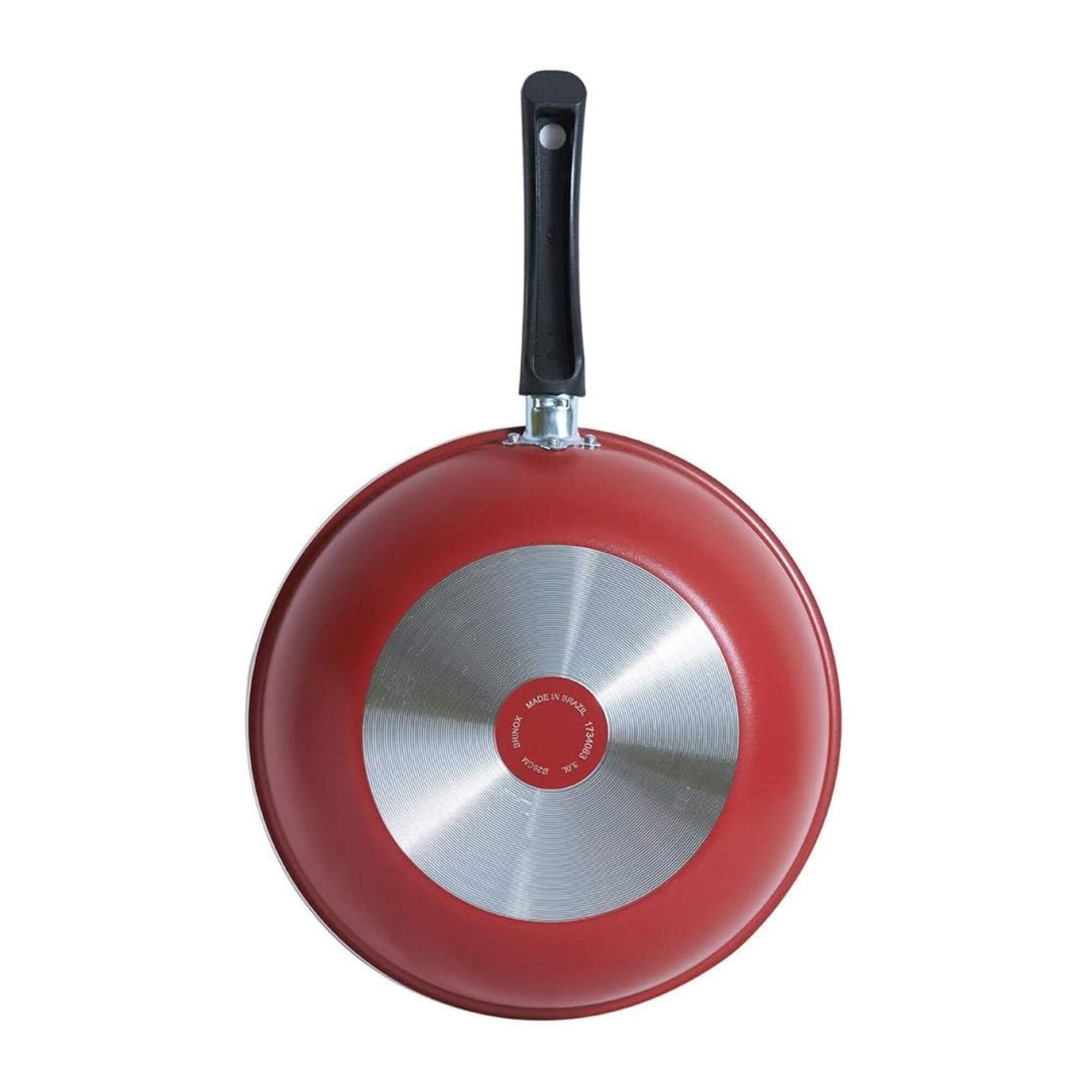 Panela Wok Ruby 3L 26x8cm Vermelha Brinox - 7131/464