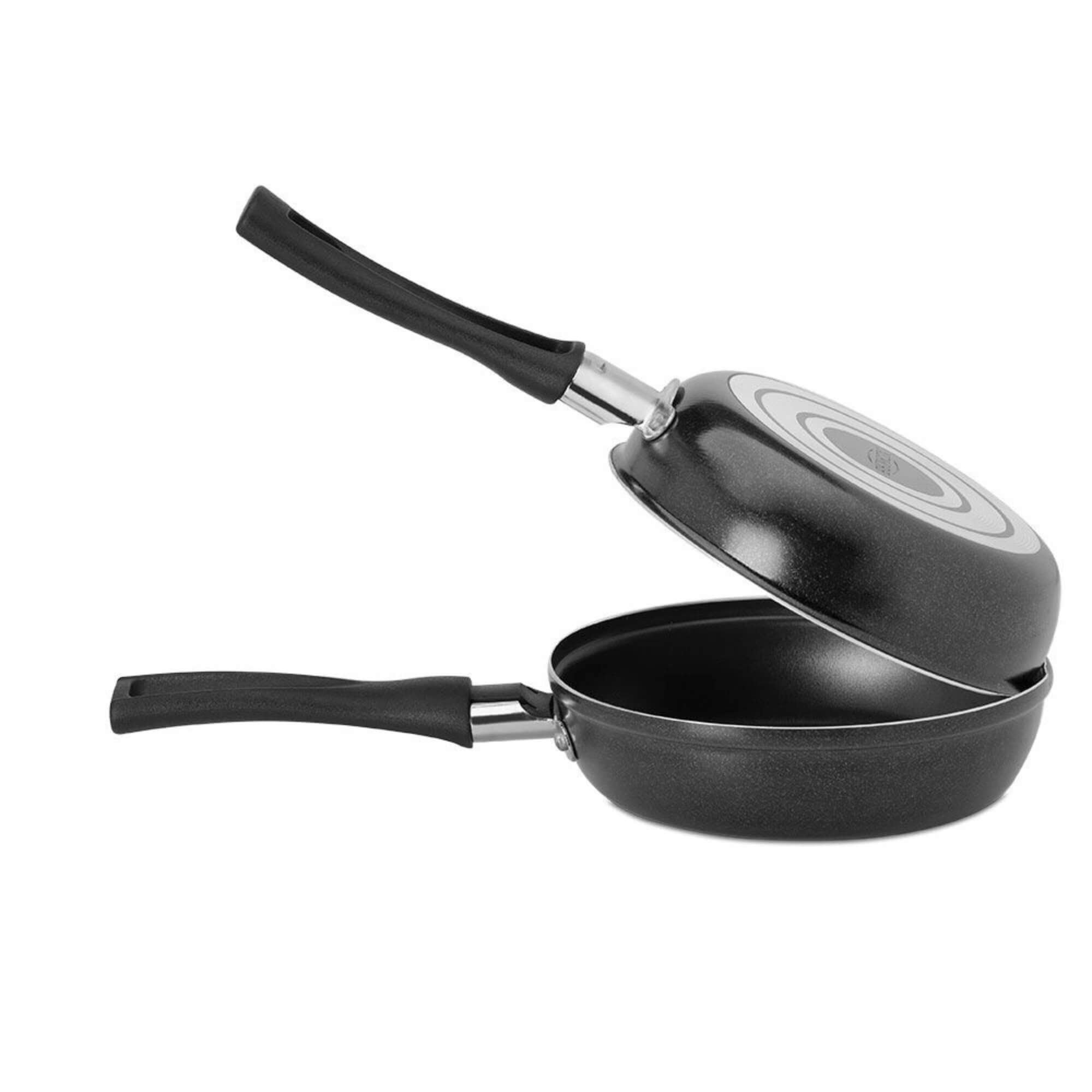Omeleteira Antiaderente Pro-Flon 18cm 0,7L Linha Garlic Preta Brinox - 7190/471