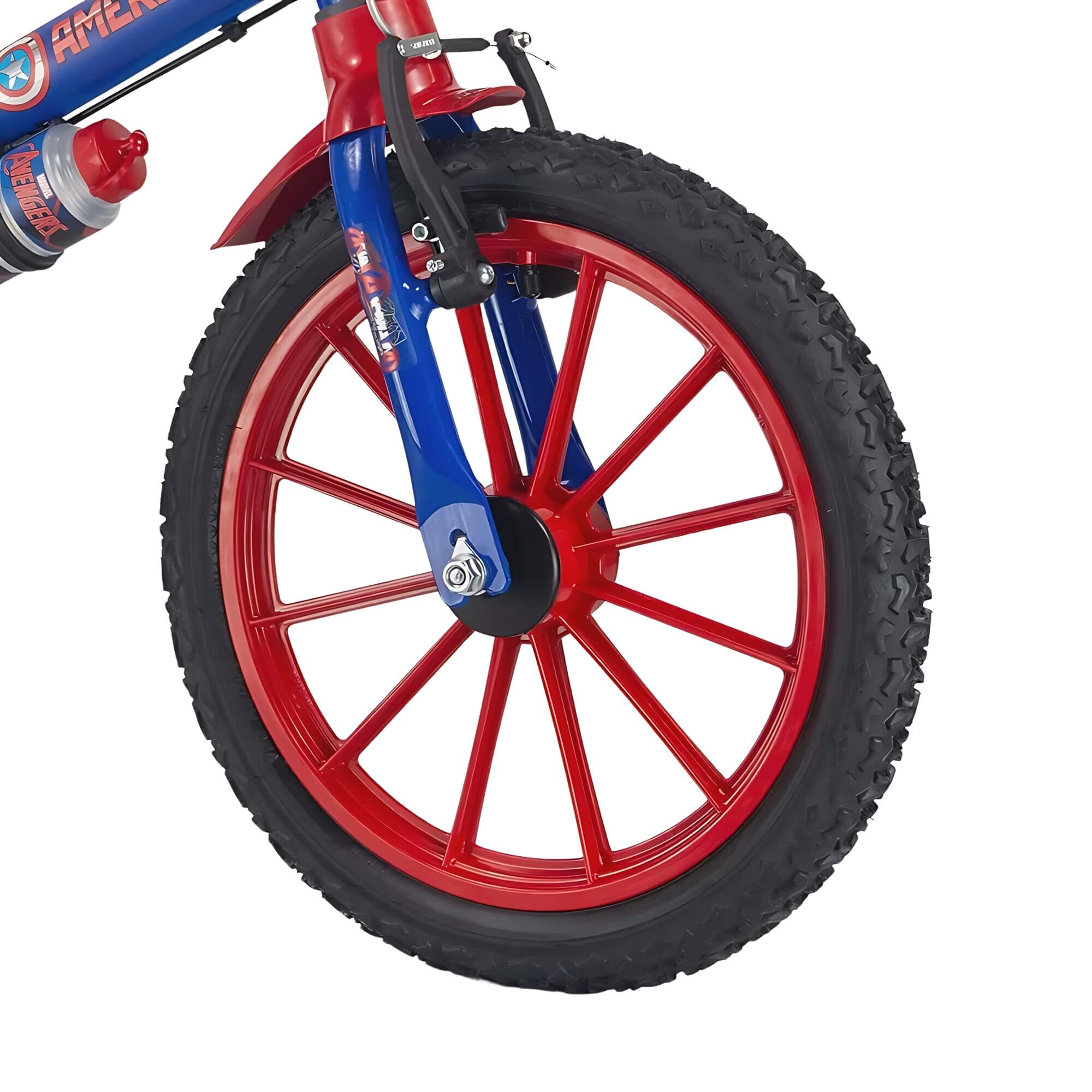 COMP Kit Bicicleta Infantil Aro 16"  Capitão América + Capacete Homem Aranha -  Nathor