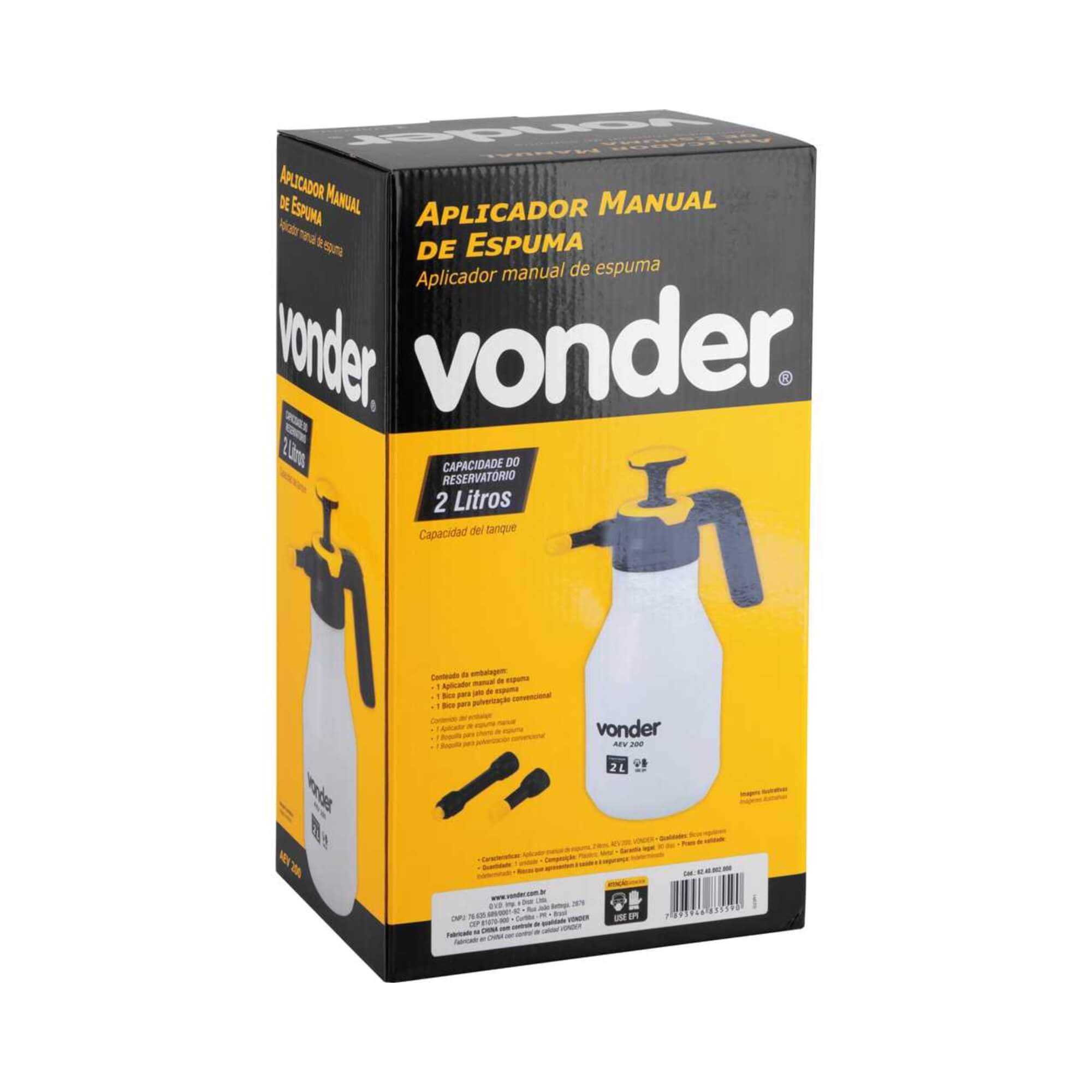 Aplicador Manual de Espuma 2 Litros AEV200 Vonder - 6240002000