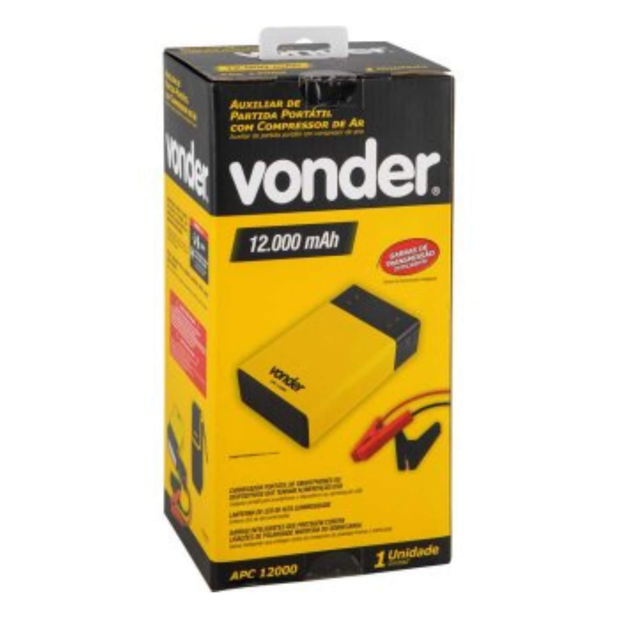 Auxiliar de Partida Portátil com Compressor de APC 12000 Vonder - 68.47.012.000