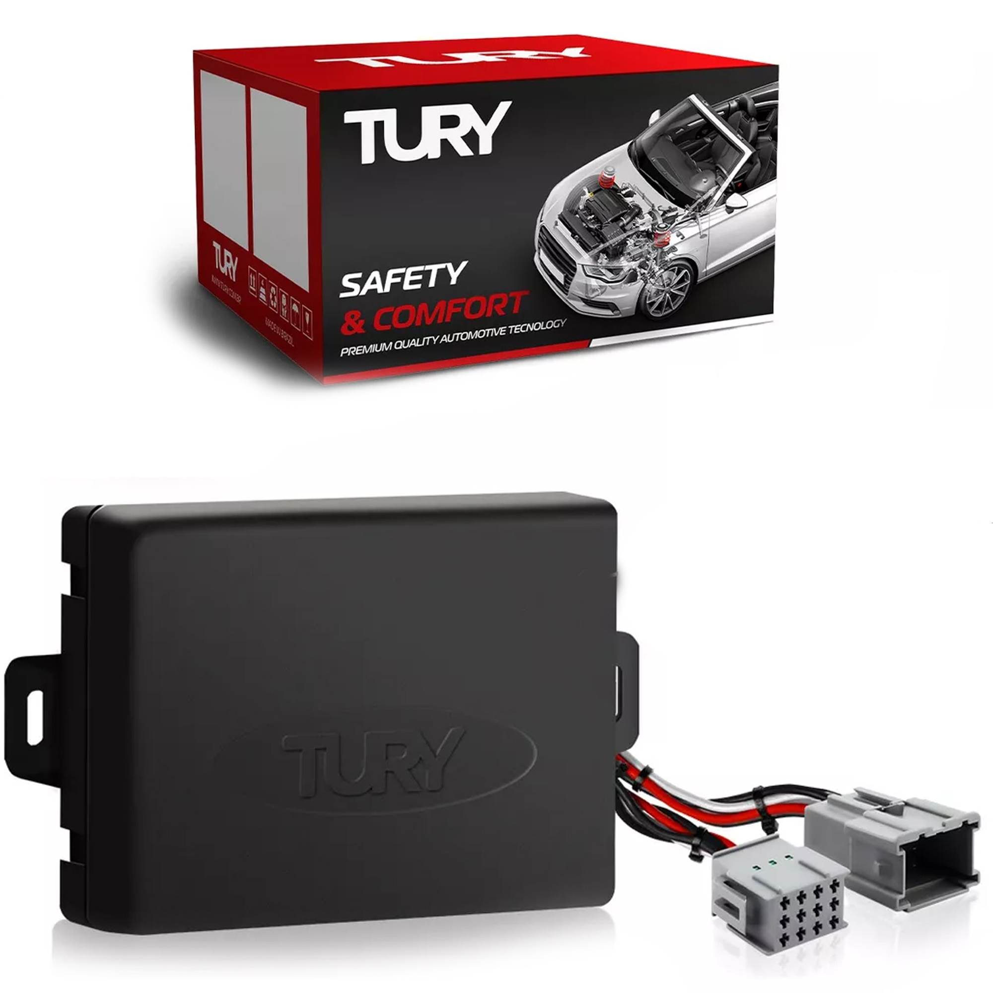 COM Kit Módulo Vidro Elétrico Frontier 2017 a 2025 + Modulo retrovisor e Tilt down - Tury