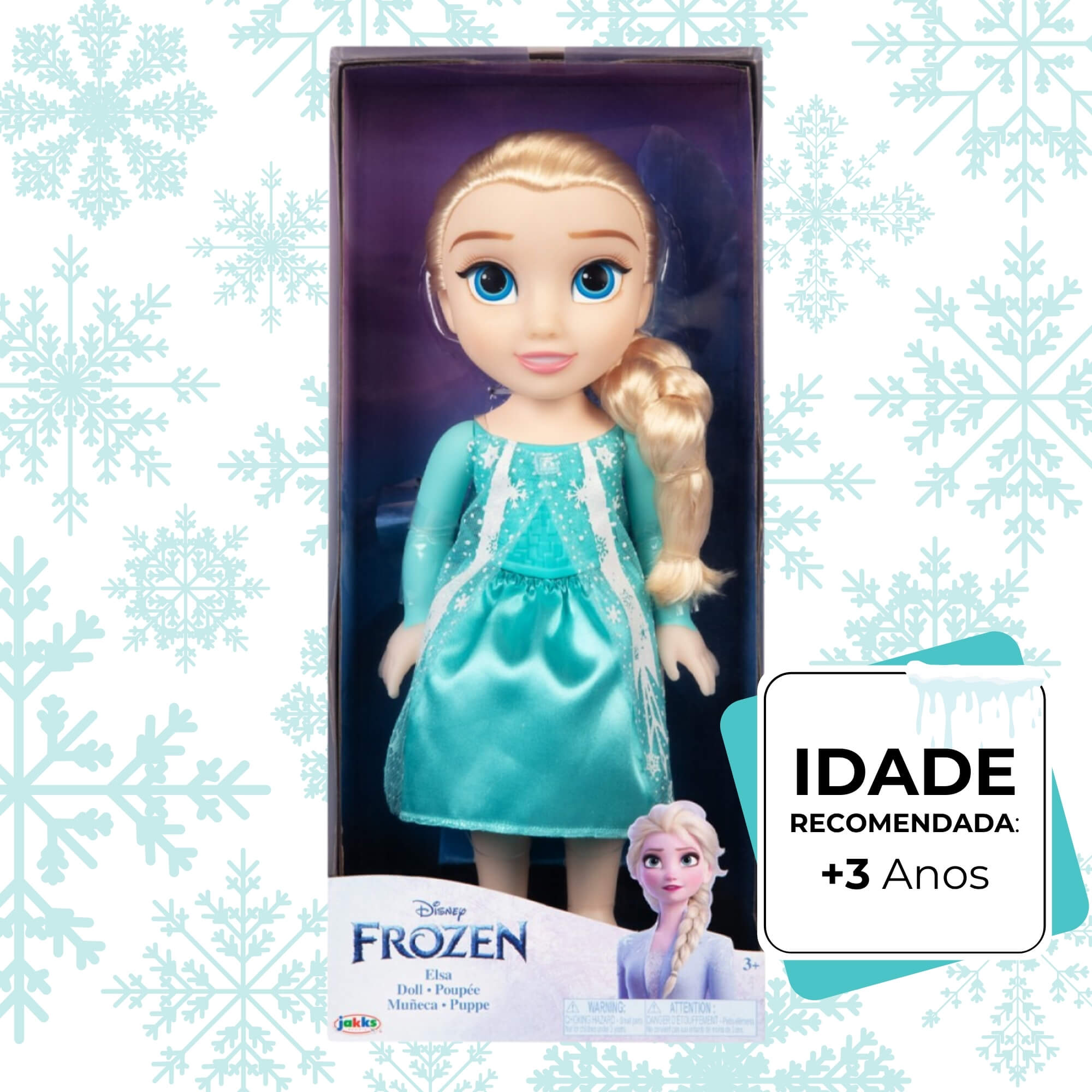 COMP Kit Boneca Infantil Disney Frozen Elsa + Anna 38cm Multikids