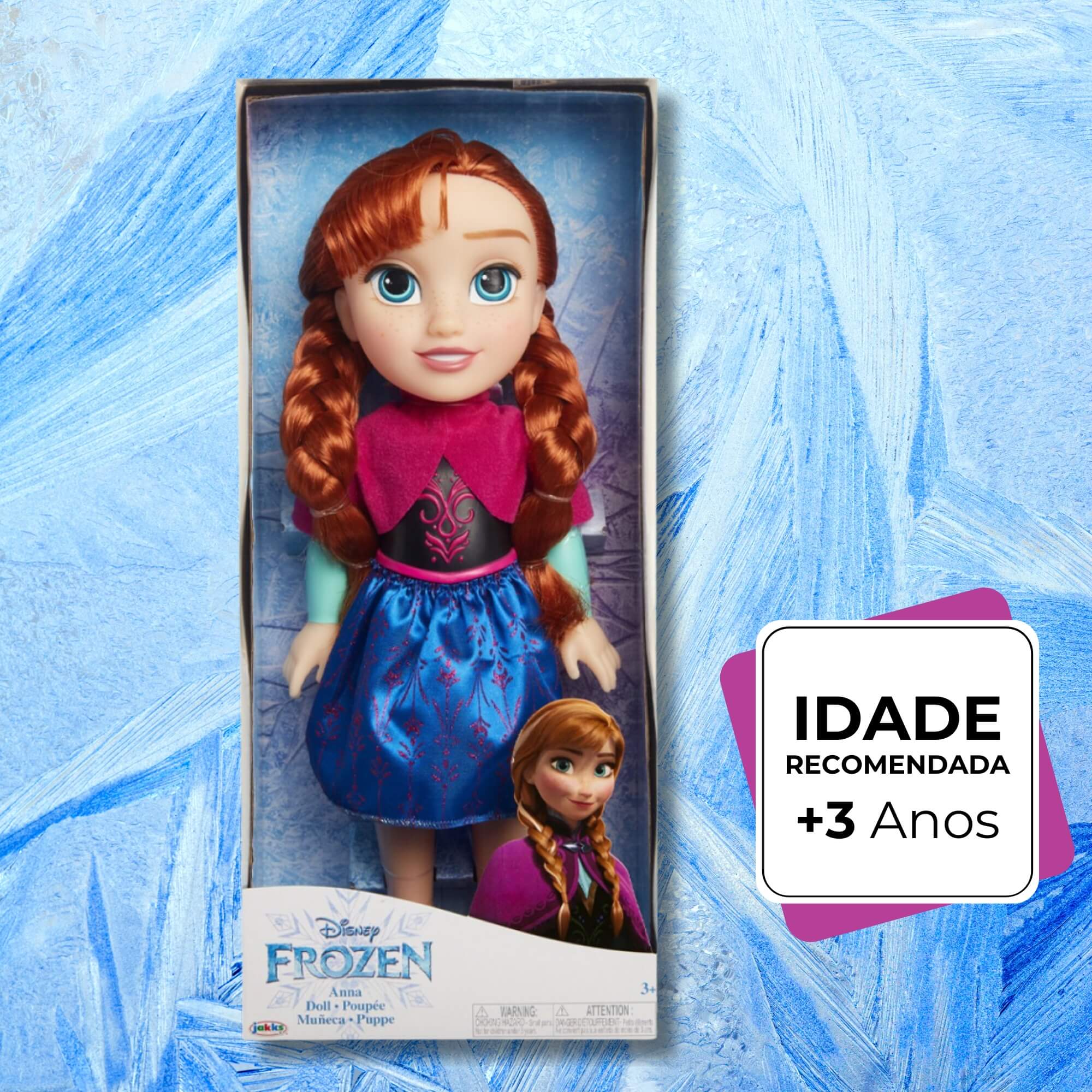 COMP Kit Boneca Infantil Disney Frozen Elsa + Anna 38cm Multikids