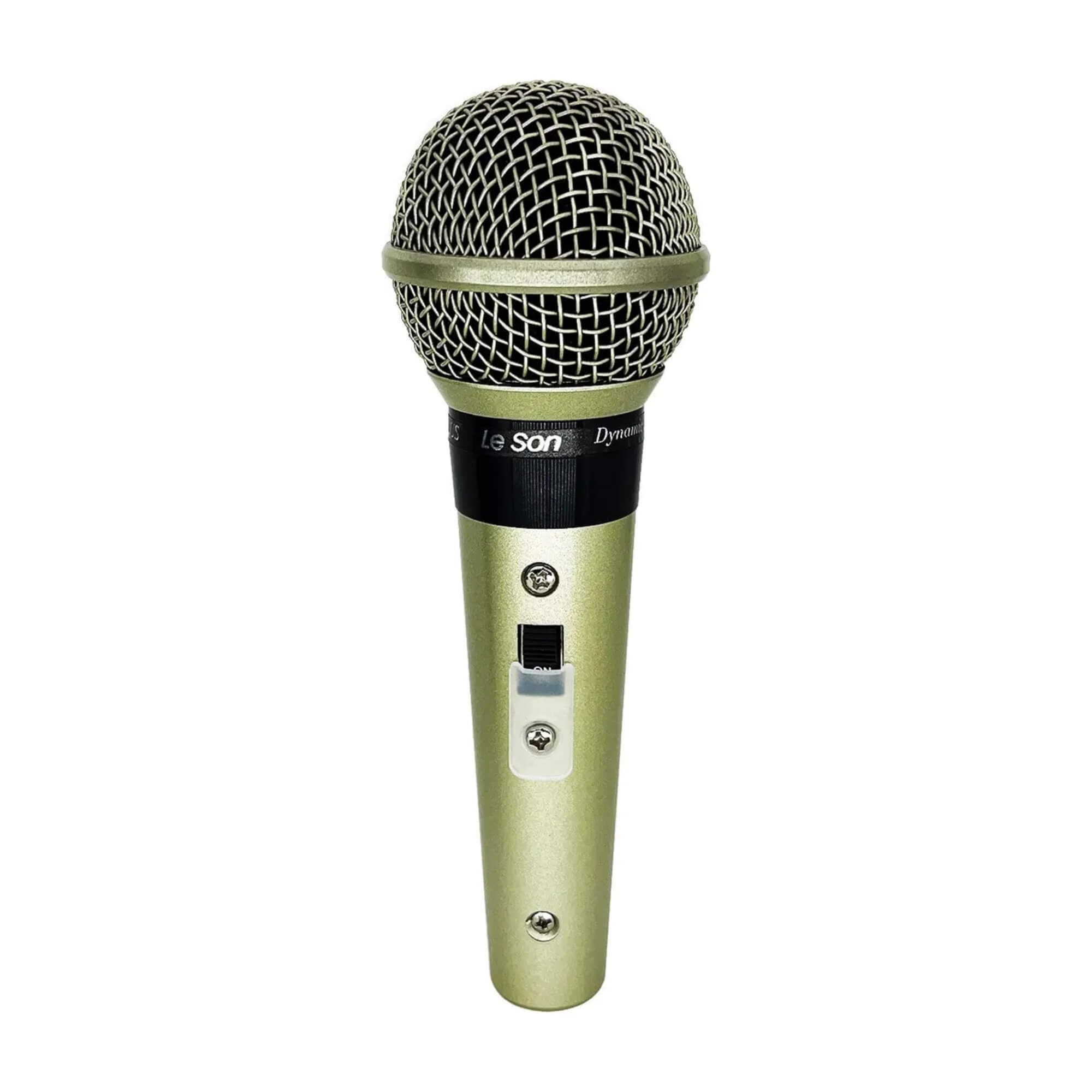 Microfone SM58 Plus Corpo Metálico Cabo Cannon Xlr Balanceado 5m Cor Champanhe Leson - 2AM058PLI