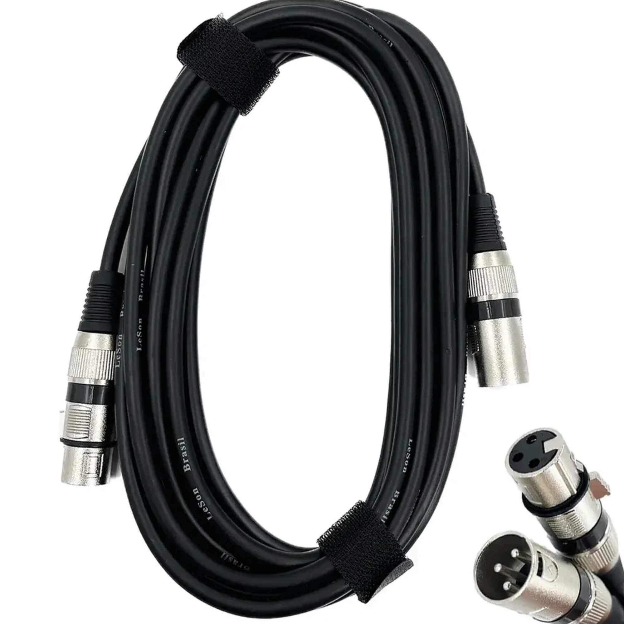 Microfone SM58 Plus Corpo Metálico Cabo Cannon Xlr Balanceado 5m Cor Champanhe Leson - 2AM058PLI
