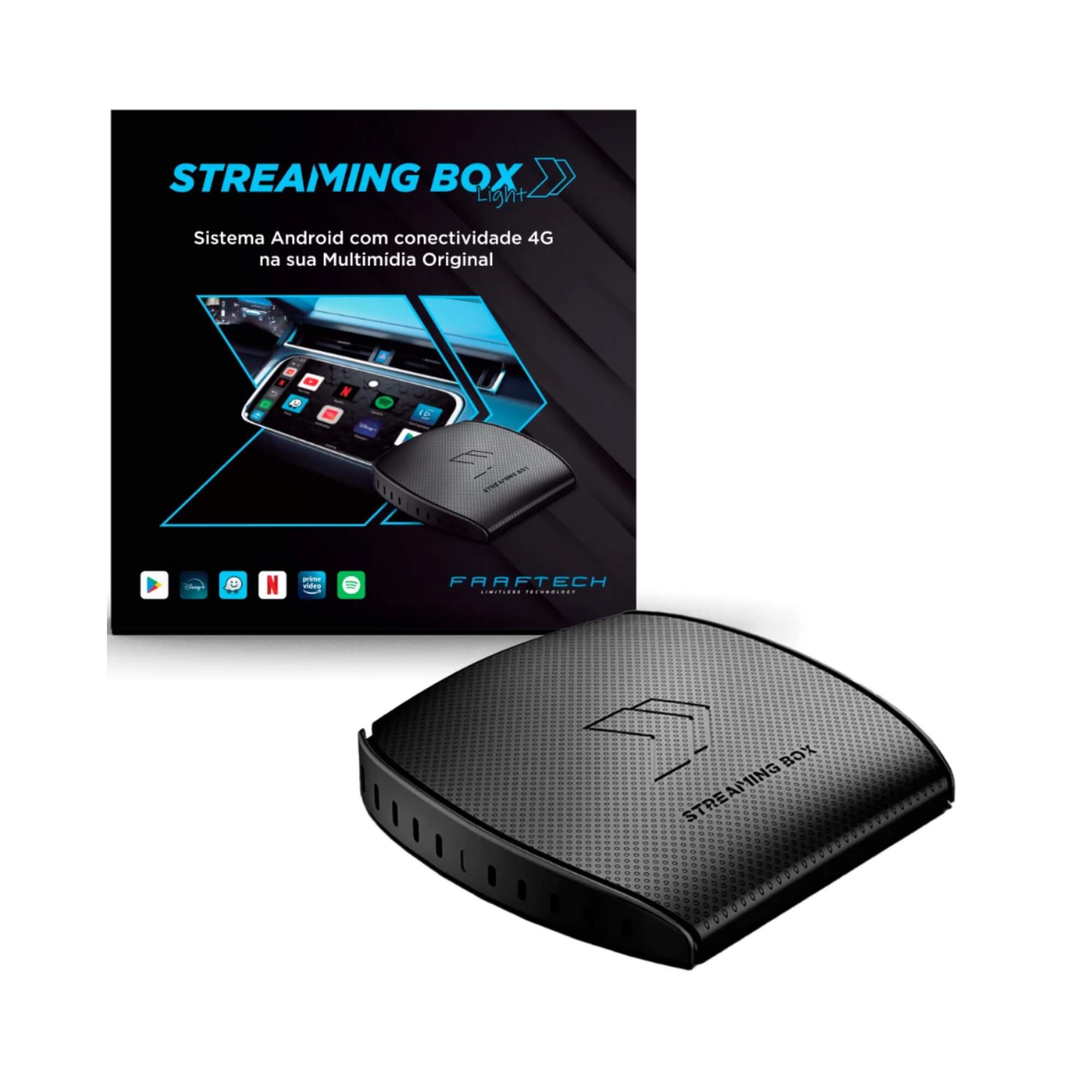 Streaming Box Light 3GB Ram 32GB Armazenamento Interface Desbloqueio USB Faaftech - 4078