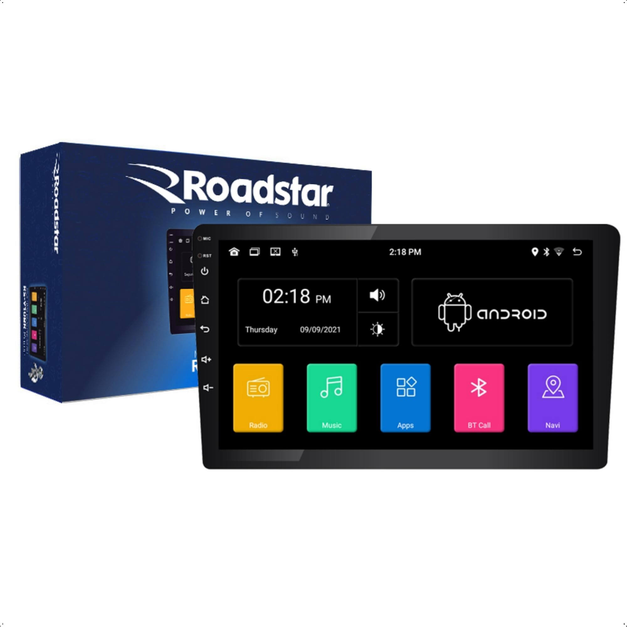 COMP Kit Multimídia 2 Din 9" Android USB GPS Bluetooth Creta + câmera de ré e chicotes  - RS910BR