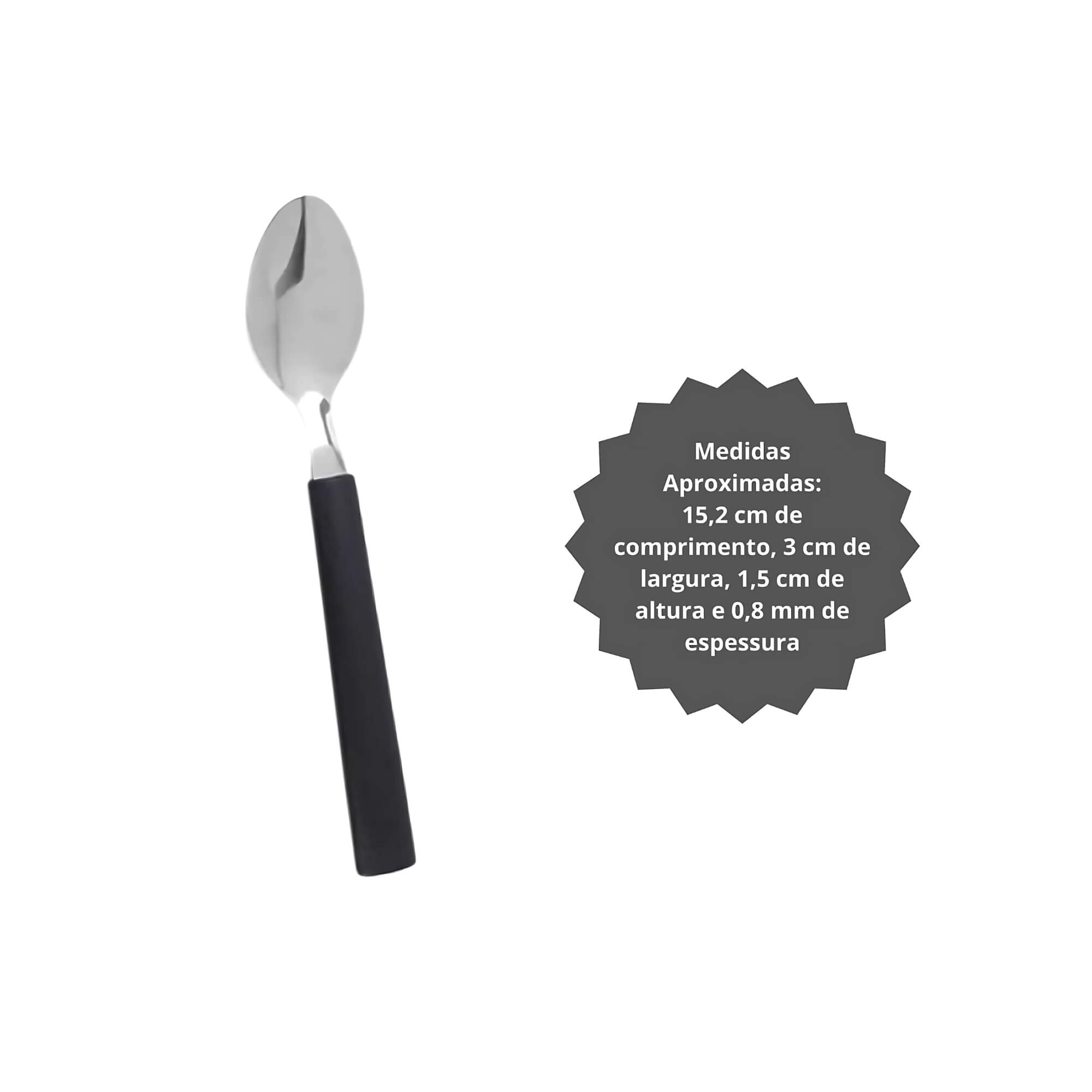 COMP Kit Faqueiro Inox com 40 Peças Preto Linha Riviera Brinox