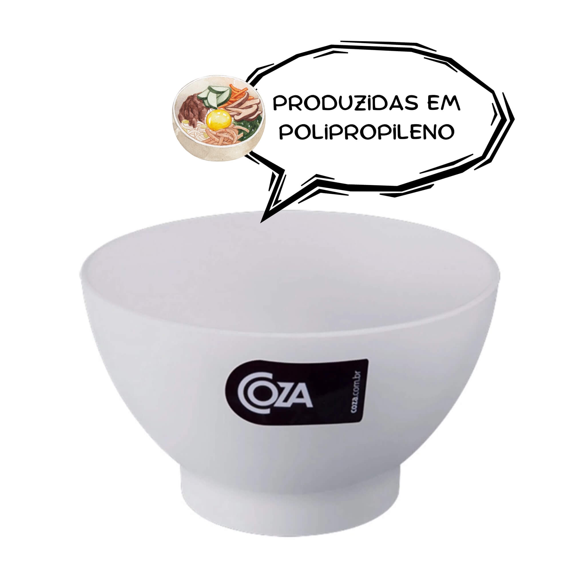 COMP Kit com 4 Cumbucas Cozy 500ml Branca Brinox - 10117/0007