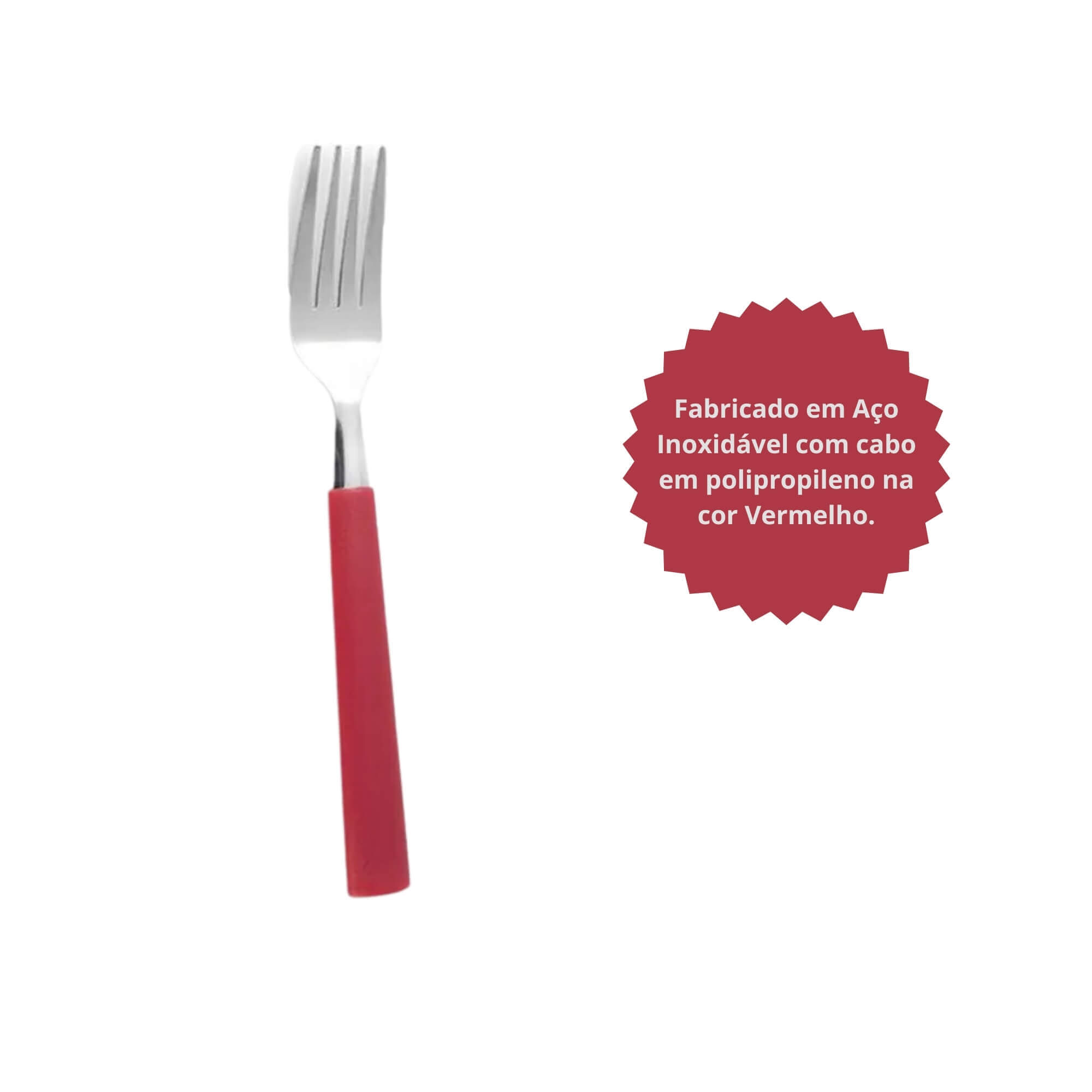 COMP Kit Faqueiro Inox com 40 Peças Vermelho Linha Riviera Brinox