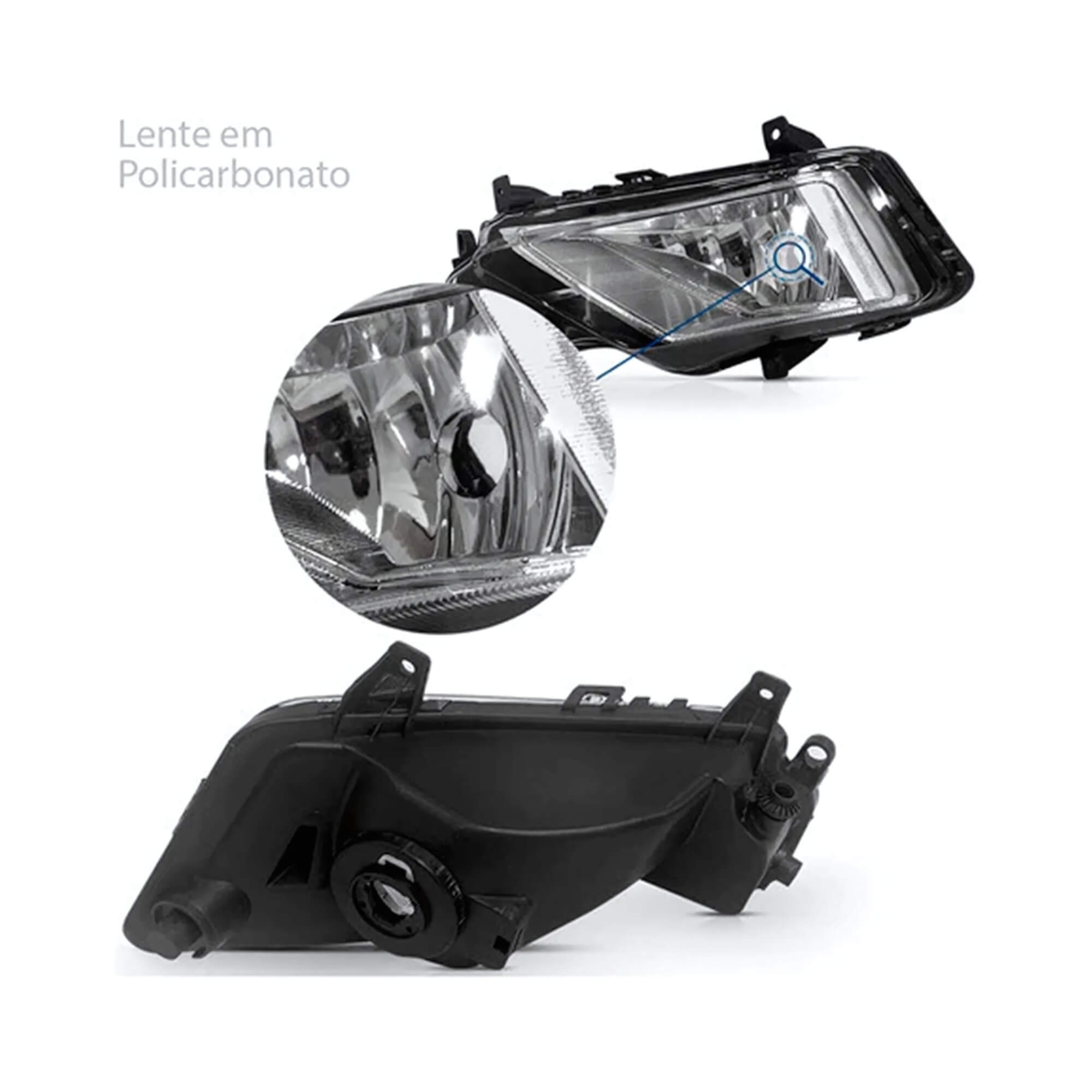 Kit Farol Milha Saveiro G7 17/23 Gol 18/23 Voyage G8 18/23 Botão Alt. Touch Suits - STS192VW