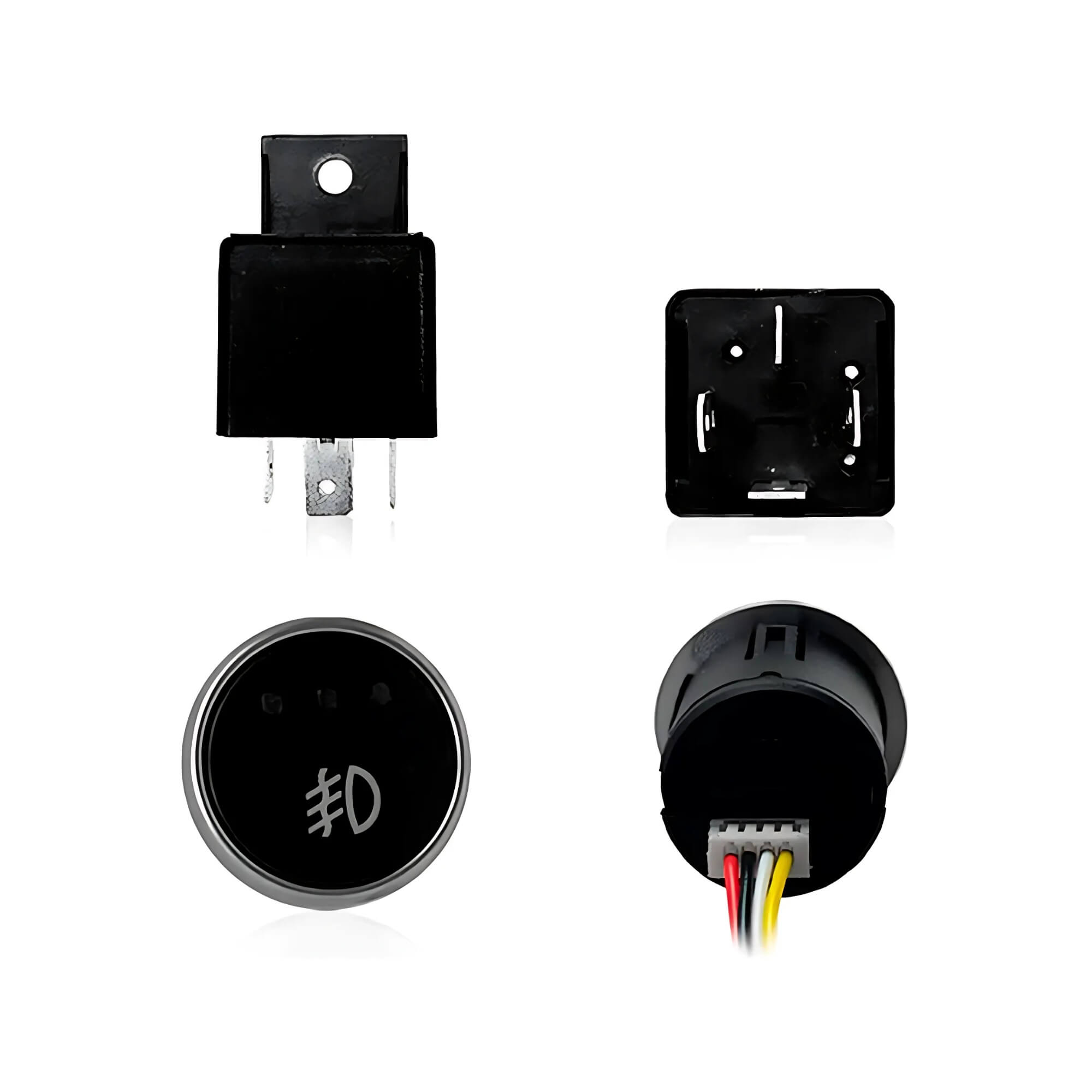 Kit Farol Milha Saveiro G7 17/23 Gol 18/23 Voyage G8 18/23 Botão Alt. Touch Suits - STS192VW