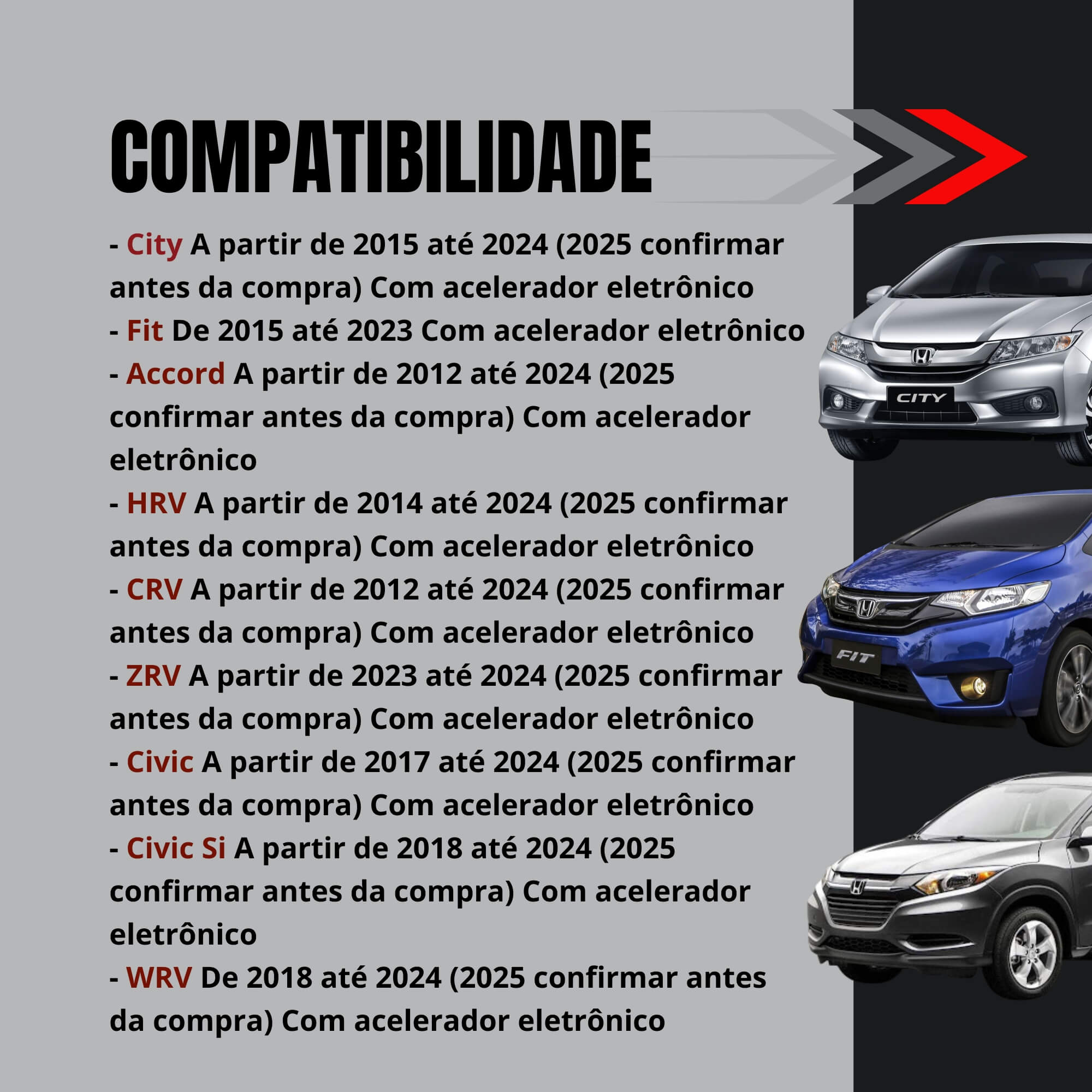 Módulo Variador de Avanço de Aceleração compatível c/ City, Fit, Civic Tury - FAST_MAX_5.0E