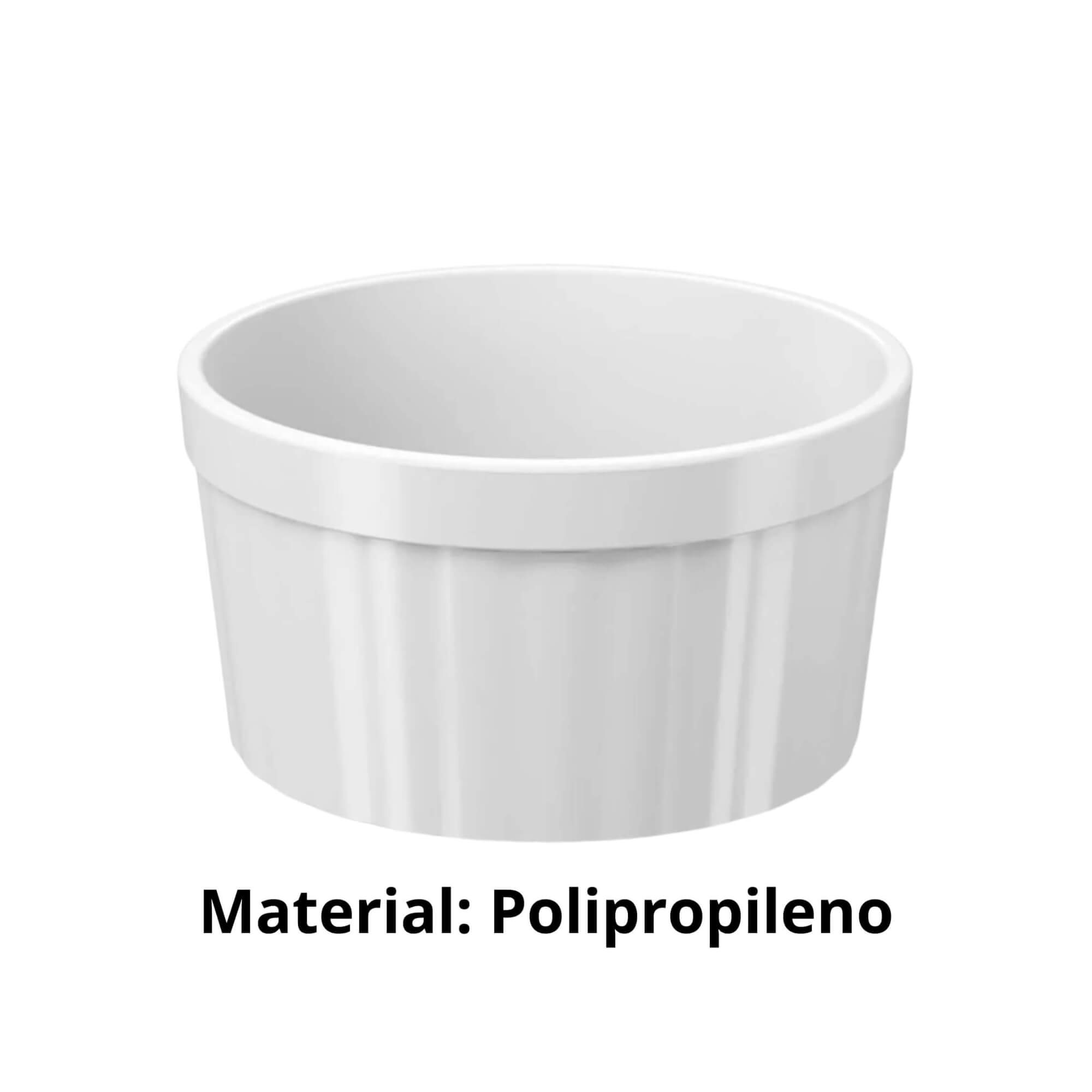 COMP Kit com 4 Tigelas Ramekin Uno 220ml Branco Brinox - 10163/0007