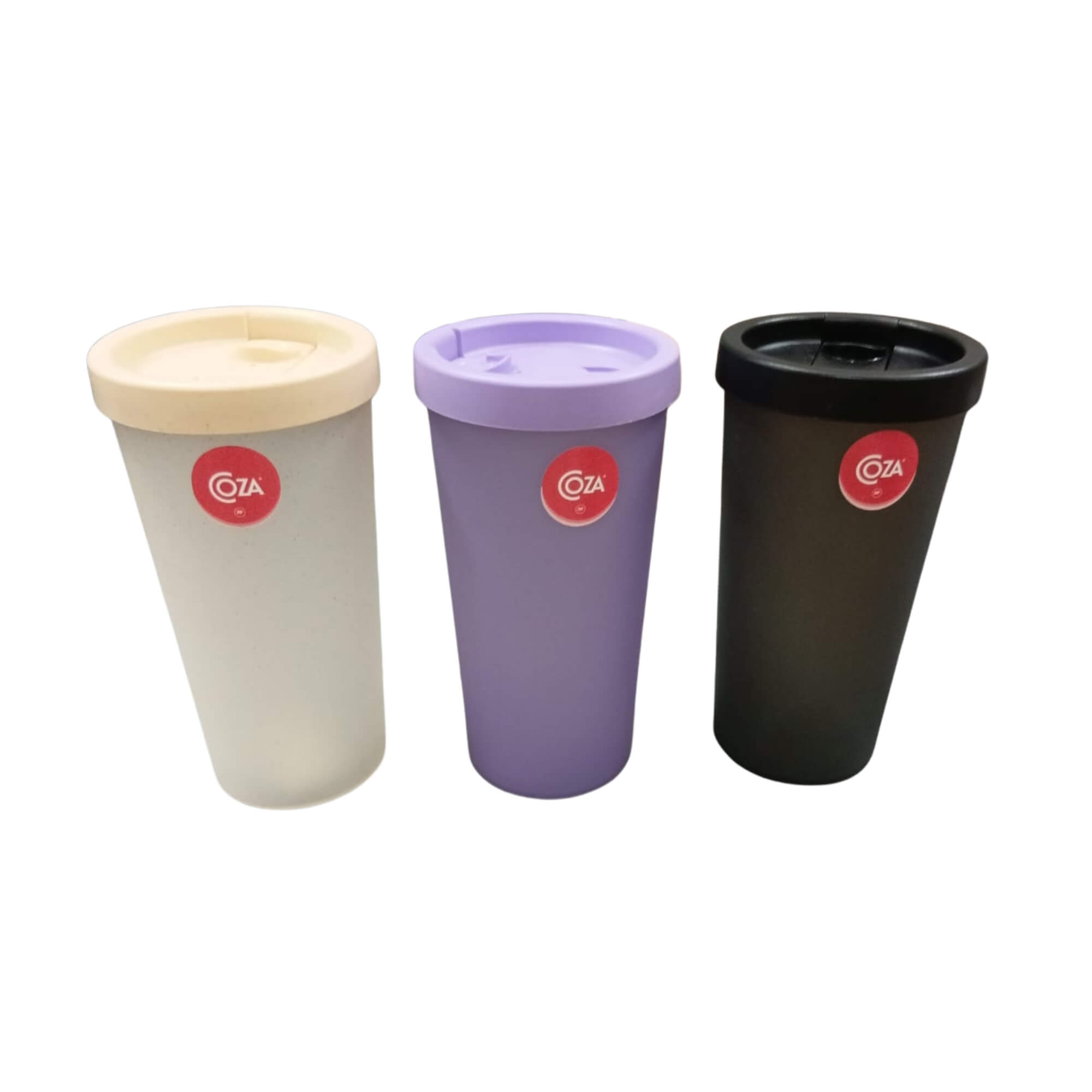 Kit com 3 Copos 500ml com Cores Sortidas Tampa Coza Nutri Brinox - 13154/4117