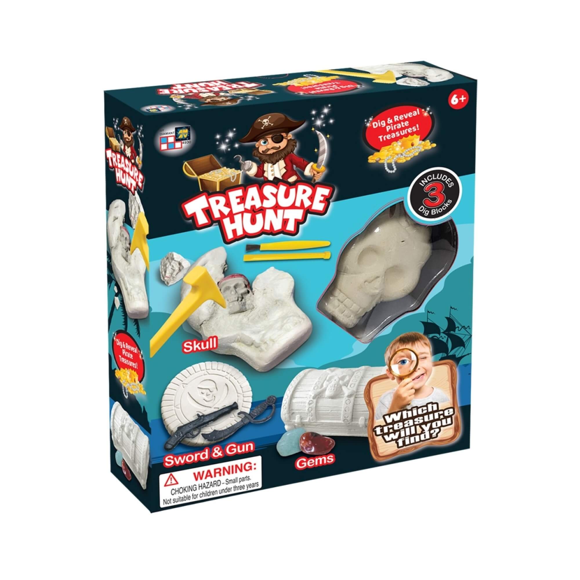Brinquedo Infantil Treasure Hunt Kit de Escavação Piratas Multikids - BR2135