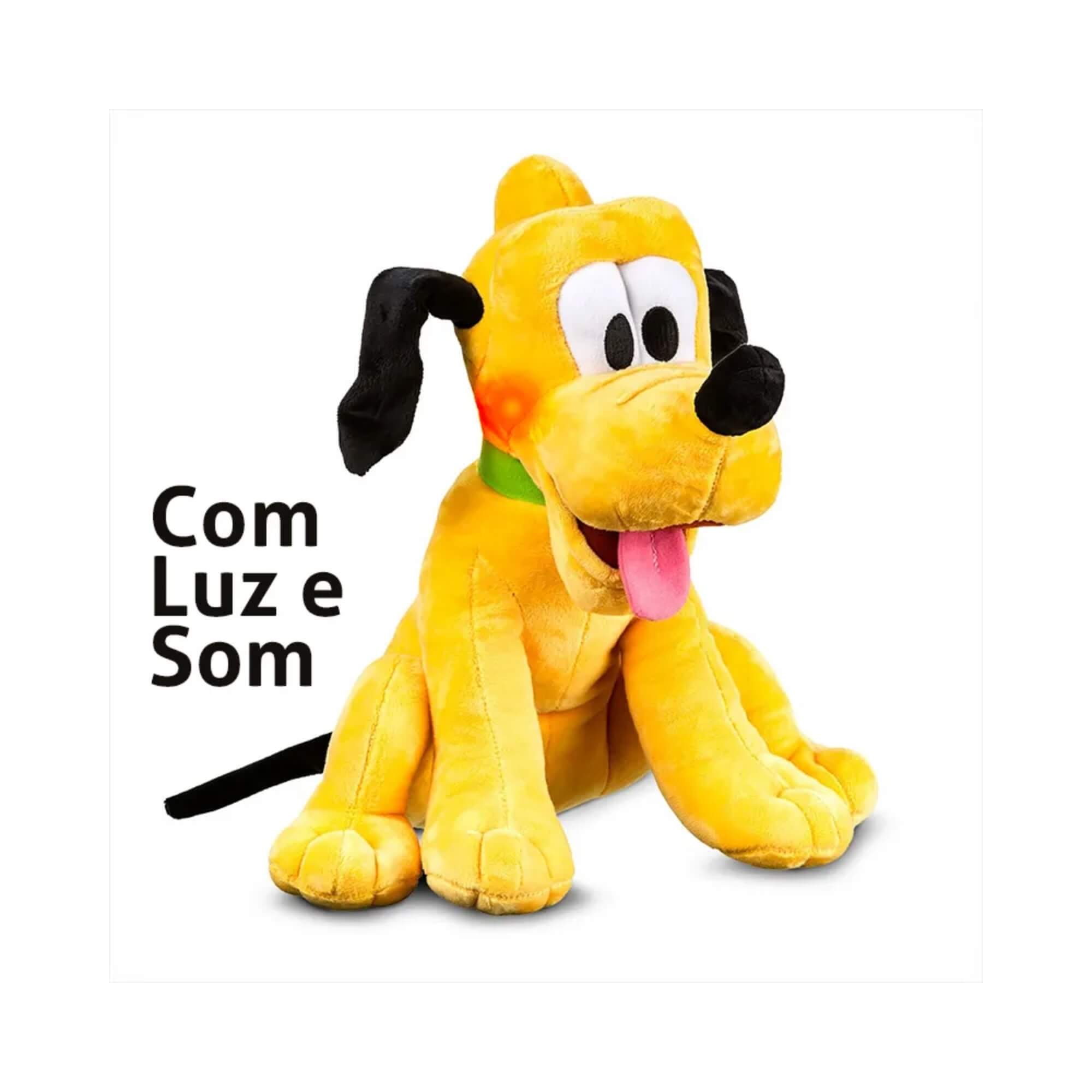 Pelúcia Pluto com Mecanismo Luz e Som 40cm Multikids - BR2349