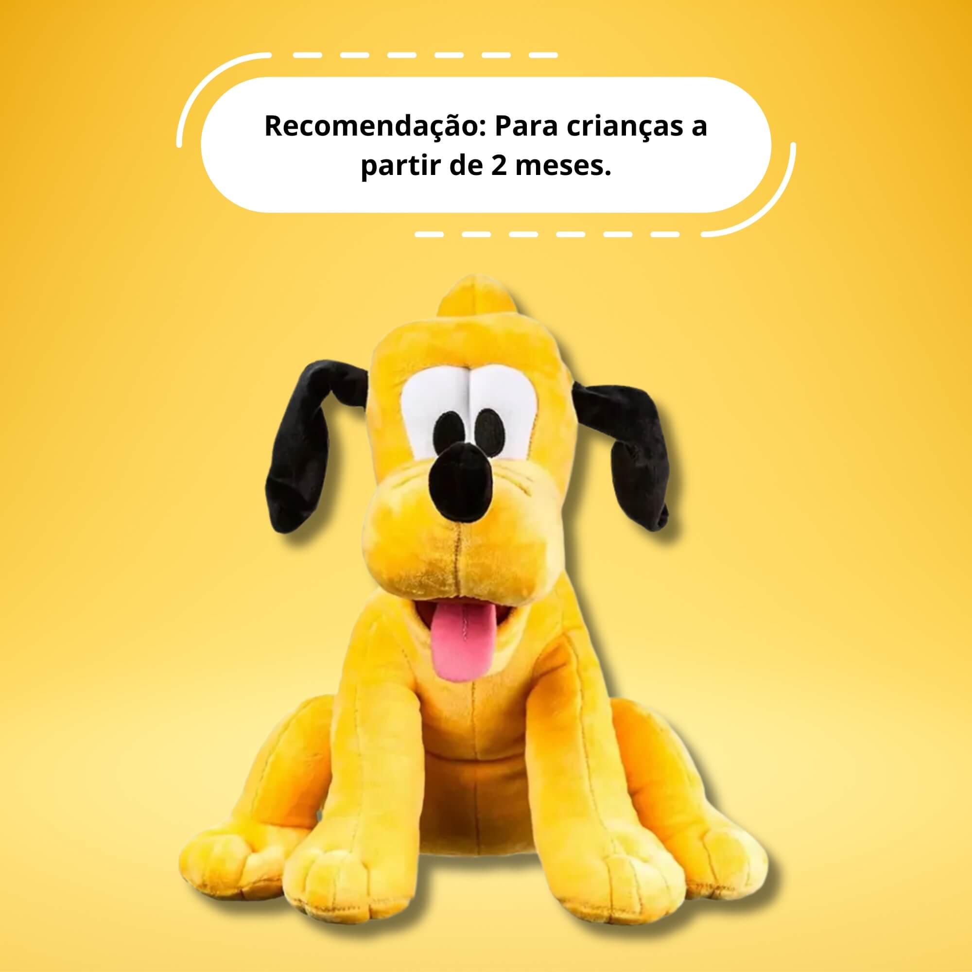 Pelúcia Pluto com Mecanismo Luz e Som 40cm Multikids - BR2349