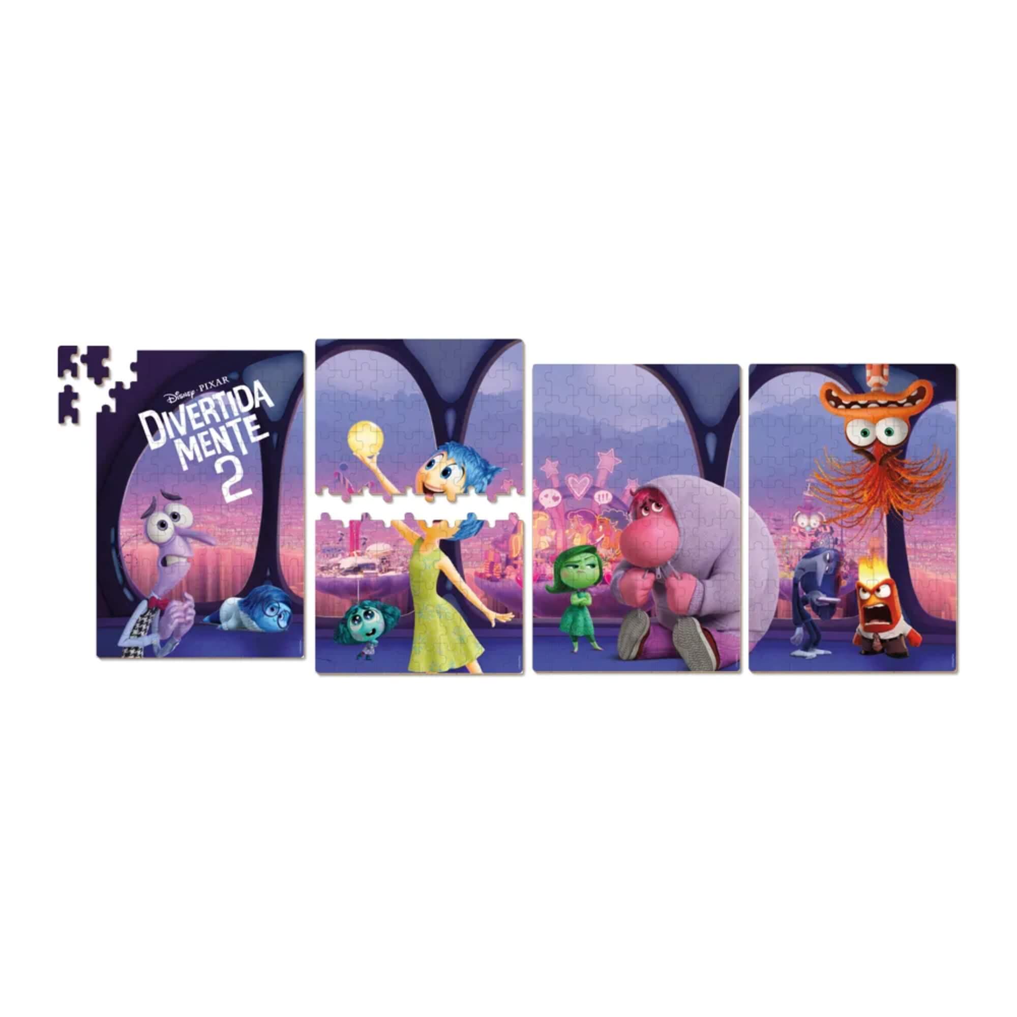 Jogo Infantil Quebra-Cabeça das Emoções Divertidamente 2 - 4 Cenas 400 Peças Xalingo - 11243