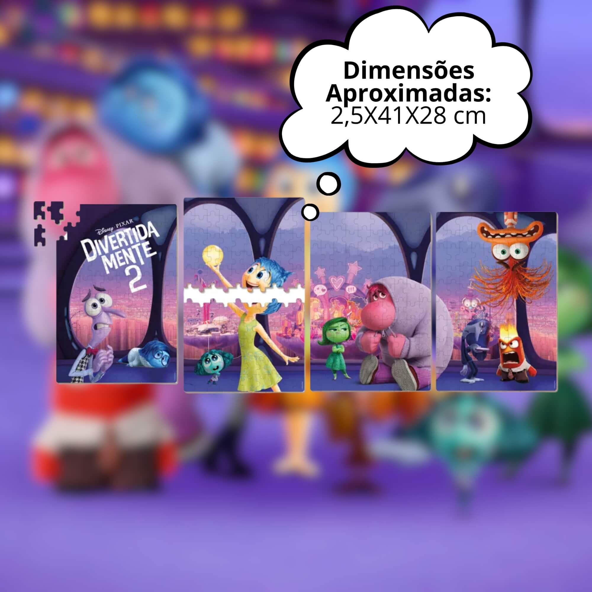 Jogo Infantil Quebra-Cabeça das Emoções Divertidamente 2 - 4 Cenas 400 Peças Xalingo - 11243