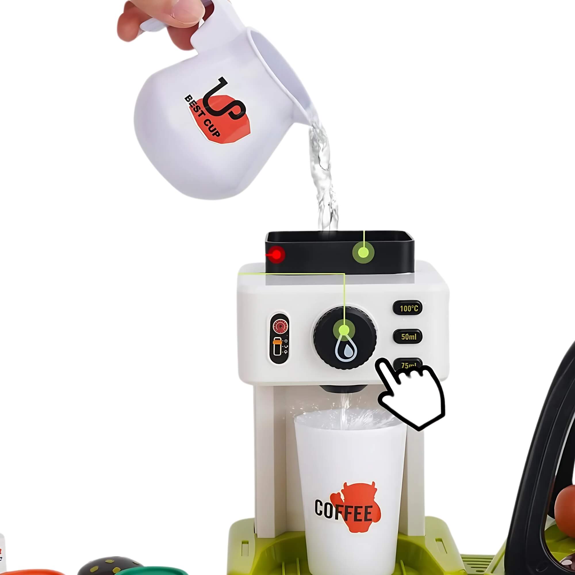 Brinquedo Infantil Cafeteira 3 em 1 com Som 48 Peças Xalingo - 11750